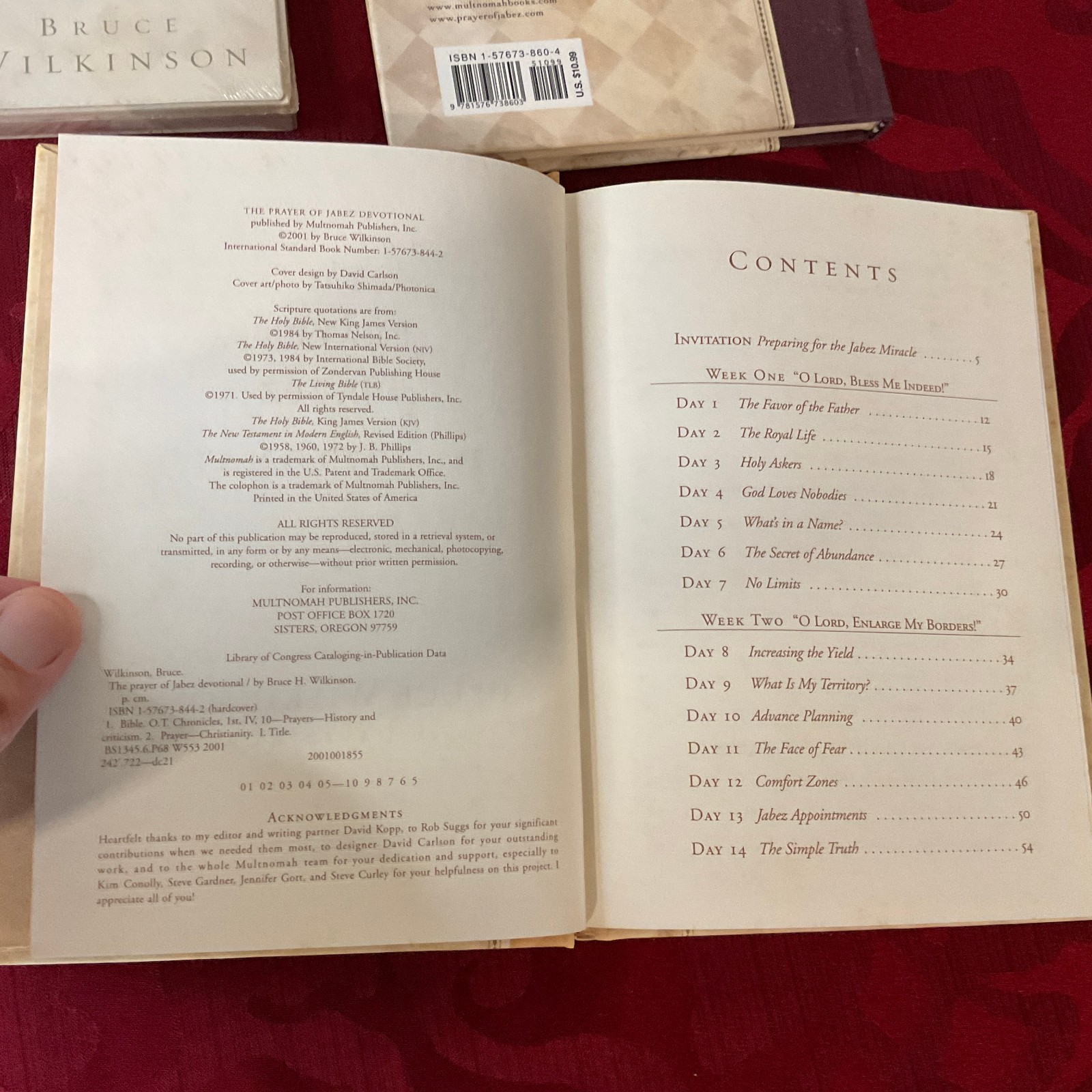 PRAYER OF JABEZ BOOK LOT}CASSETTE+JOURNAL+BIBLE STUDY+DEVOTIONAL*BRUCE WILKINSON