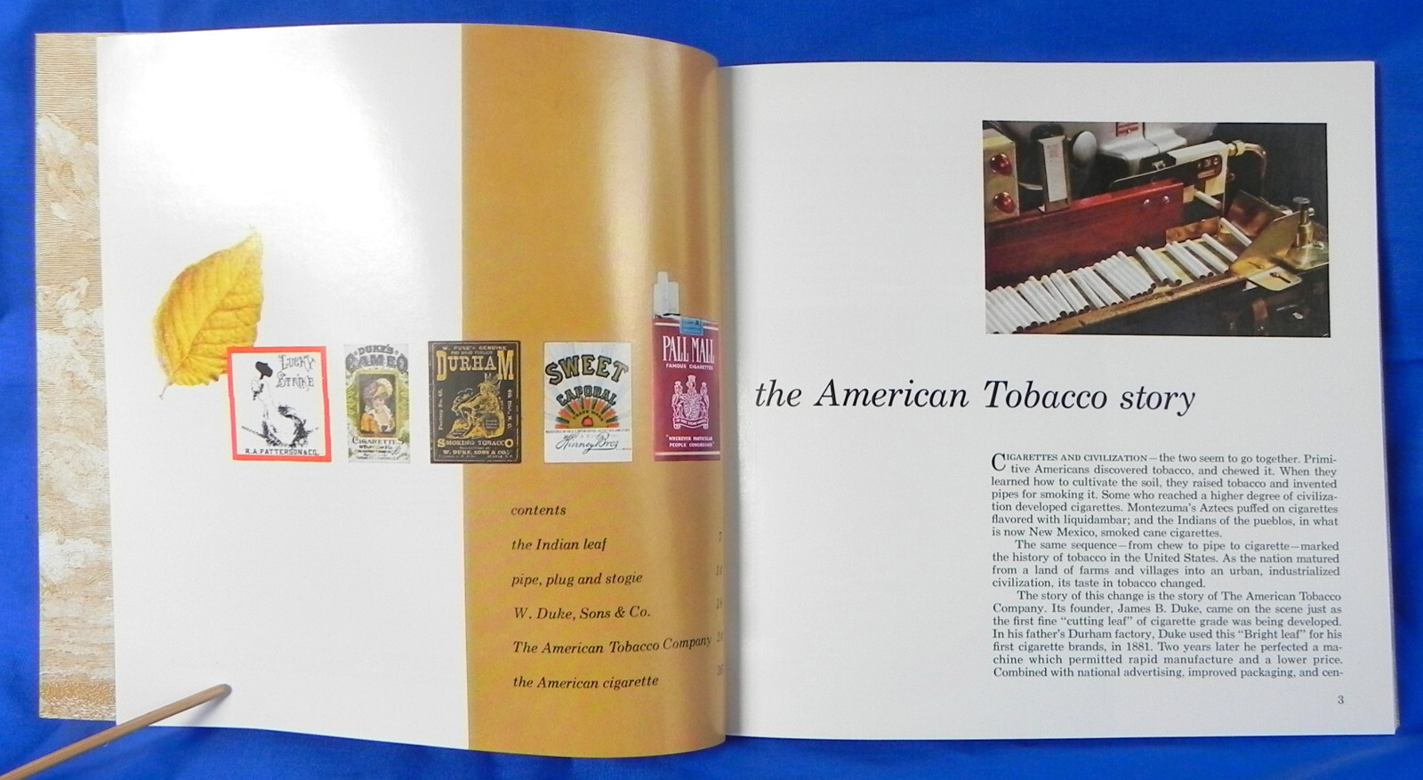 „the American Tobacco story“ 1964 Softcover Book, 64 Pages, US Company History