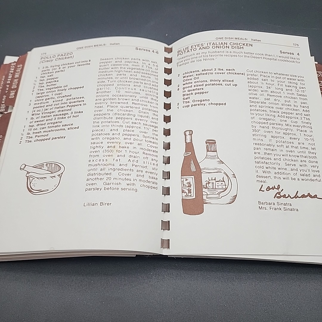 Vintage COOKBOOK A Taste Of Palm Springs 1979 Spiral Benefit Cookbook 390 Page