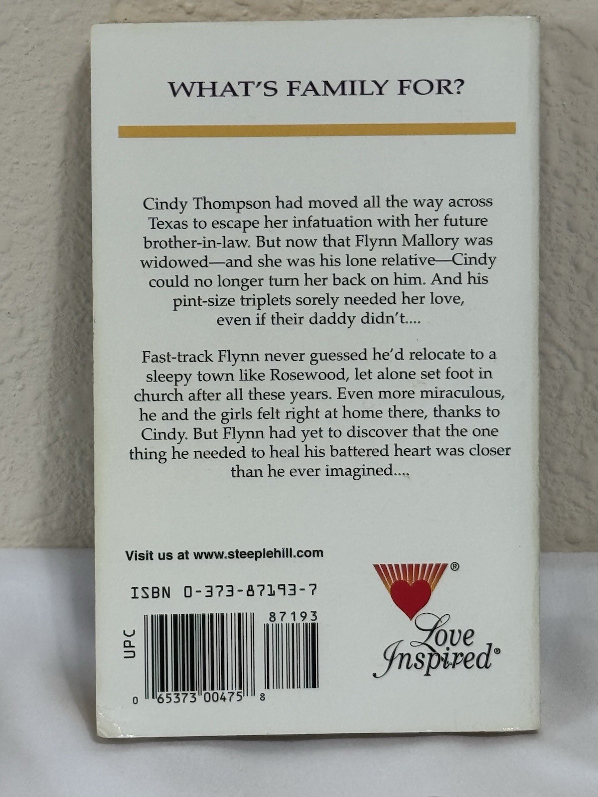 Steeple Hill Love Inspired Series Lot 4 Paperback Books