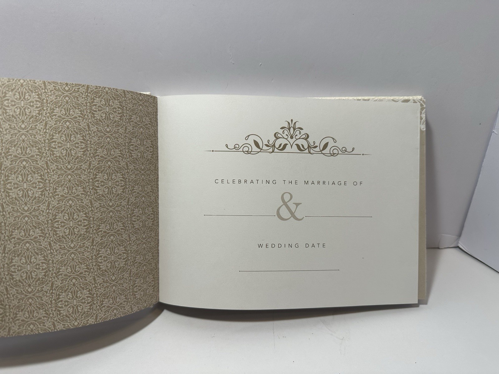 Wedding Guest Book “ Our Wedding” Lux-Leather MR & Mrs (Hardback) 160 Pages