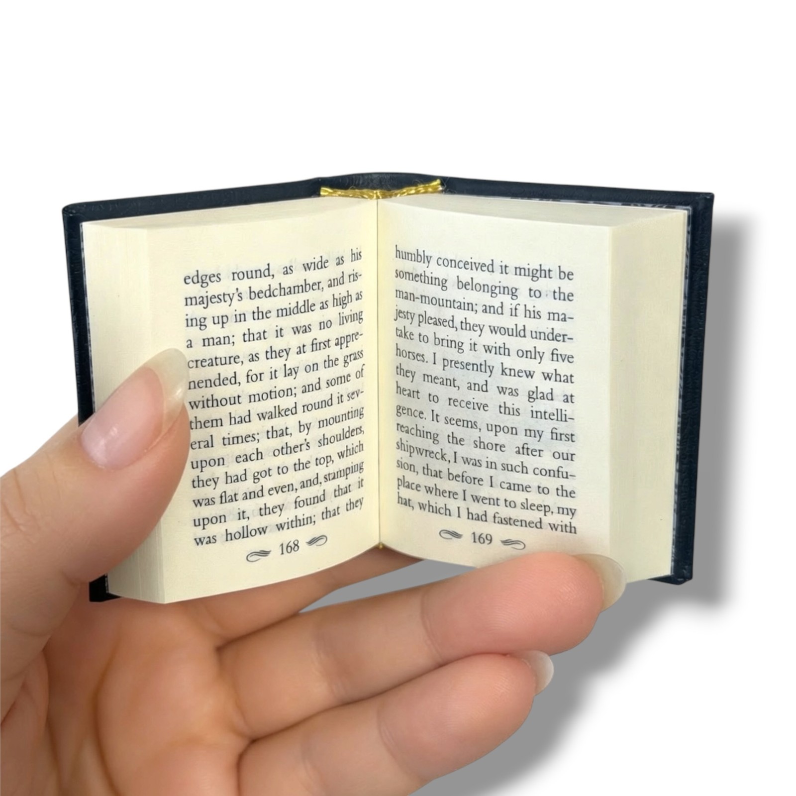 Gulliver’s Travels – Jonathan Swift Miniature Leather Books 4-Vol set w/slipcase