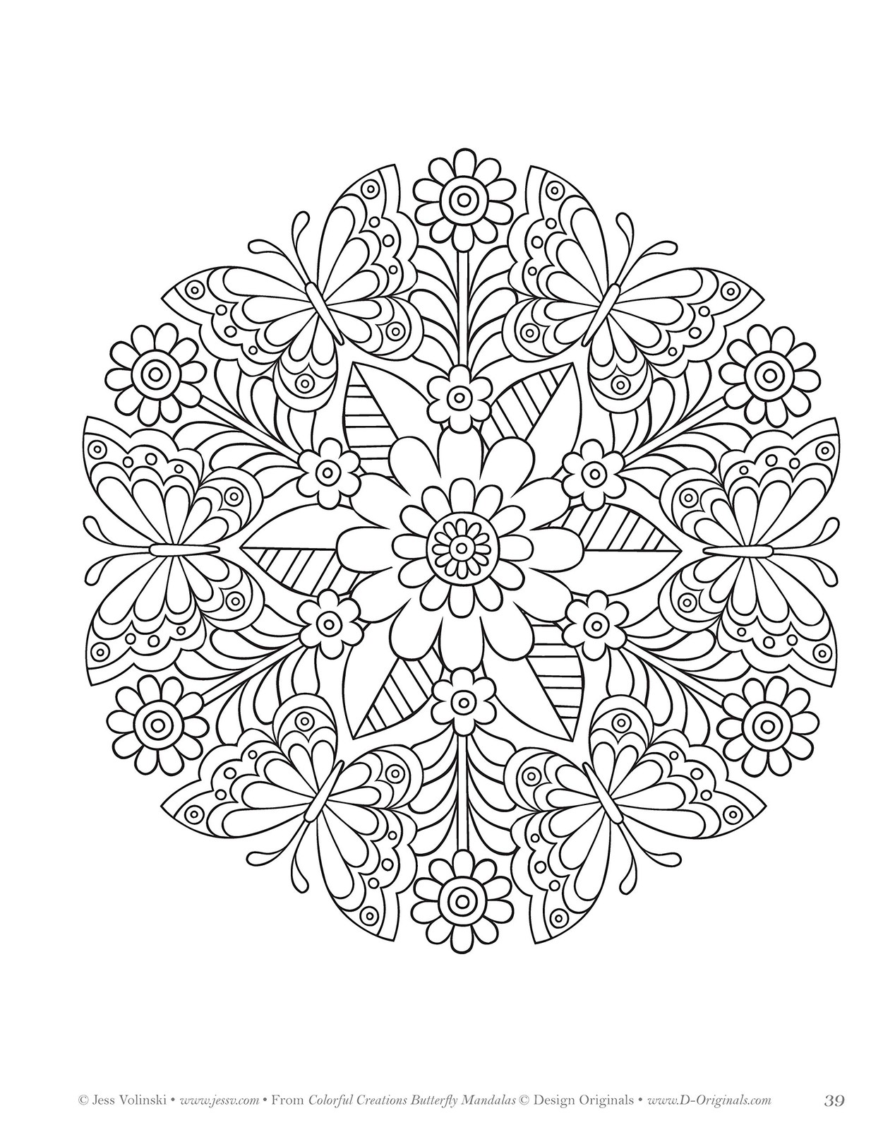 Colorful Creations Butterfly Mandalas: Coloring Book Pages Designed to…
