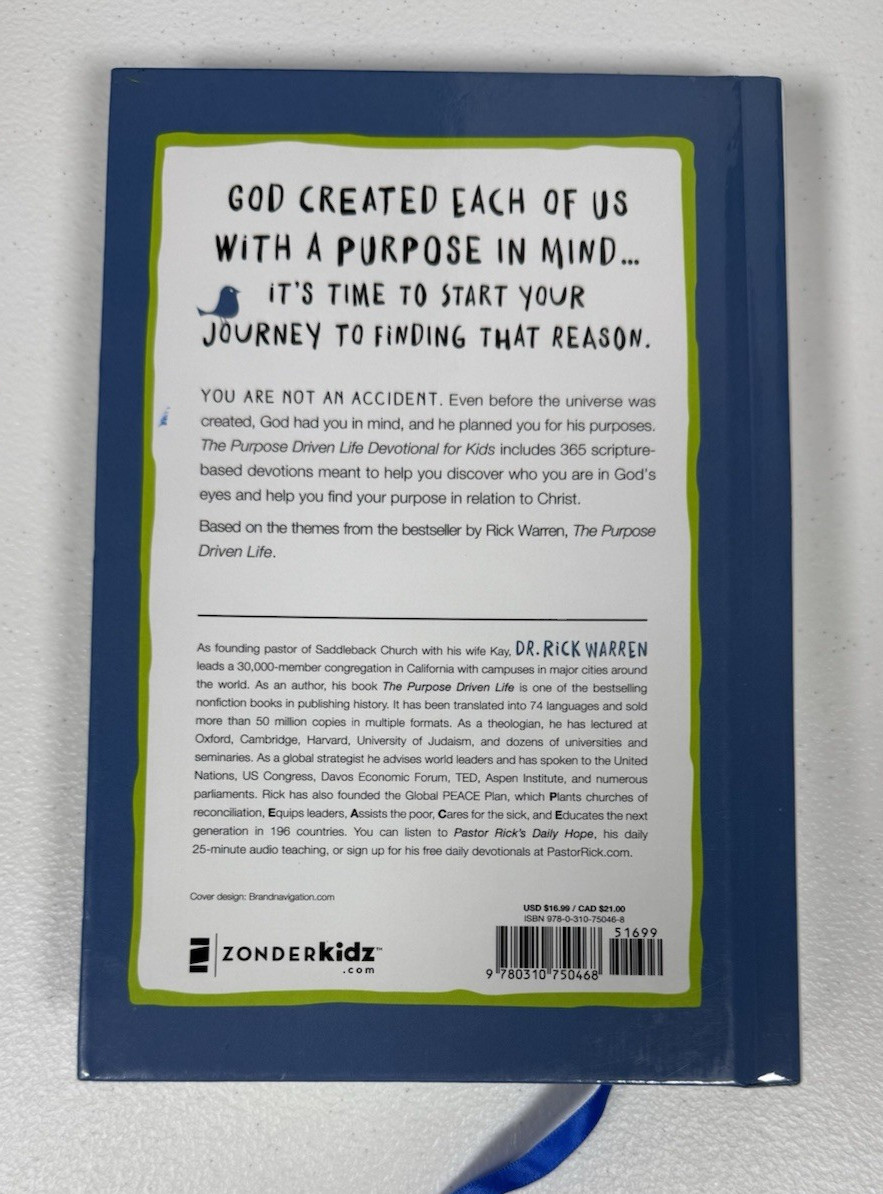 The Purpose Driven Life Devotional for Kids – Hardcover – by Rick Warren