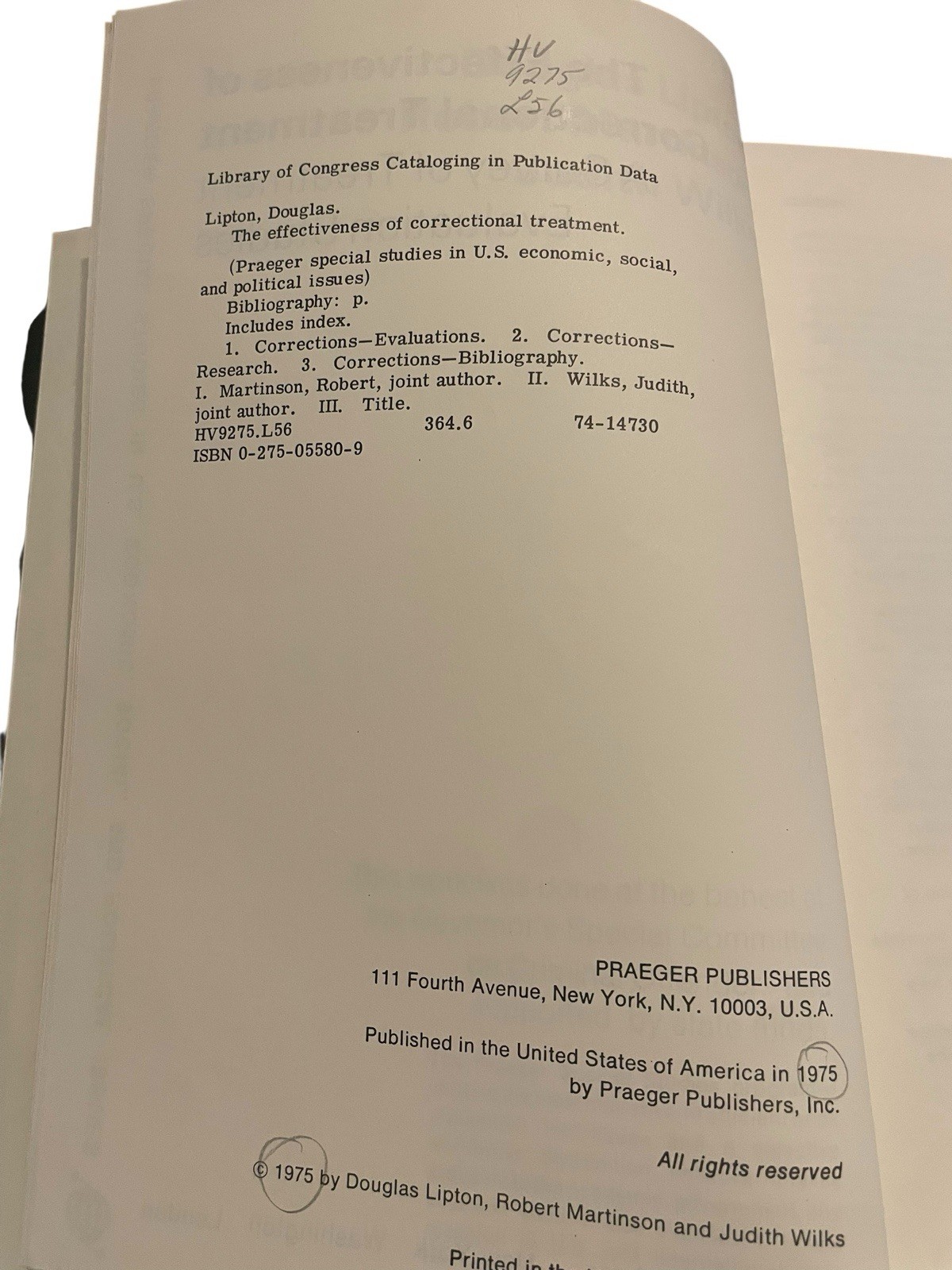 The Effectiveness Of Correctional Treatment A Survey Of Treatment Evaluation