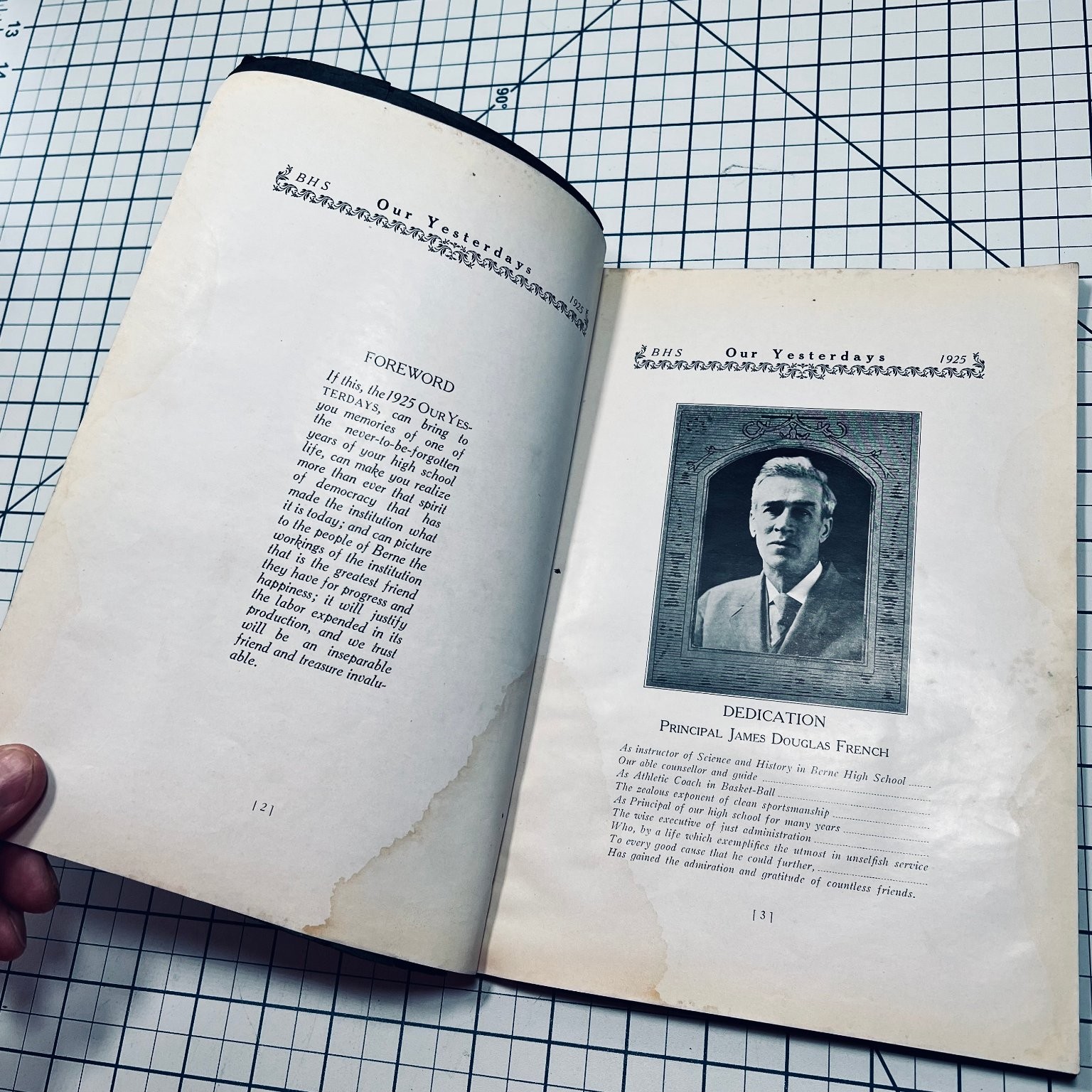 Our Yesterdays 1925 Berne High School Yearbook Vintage Indiana BHS