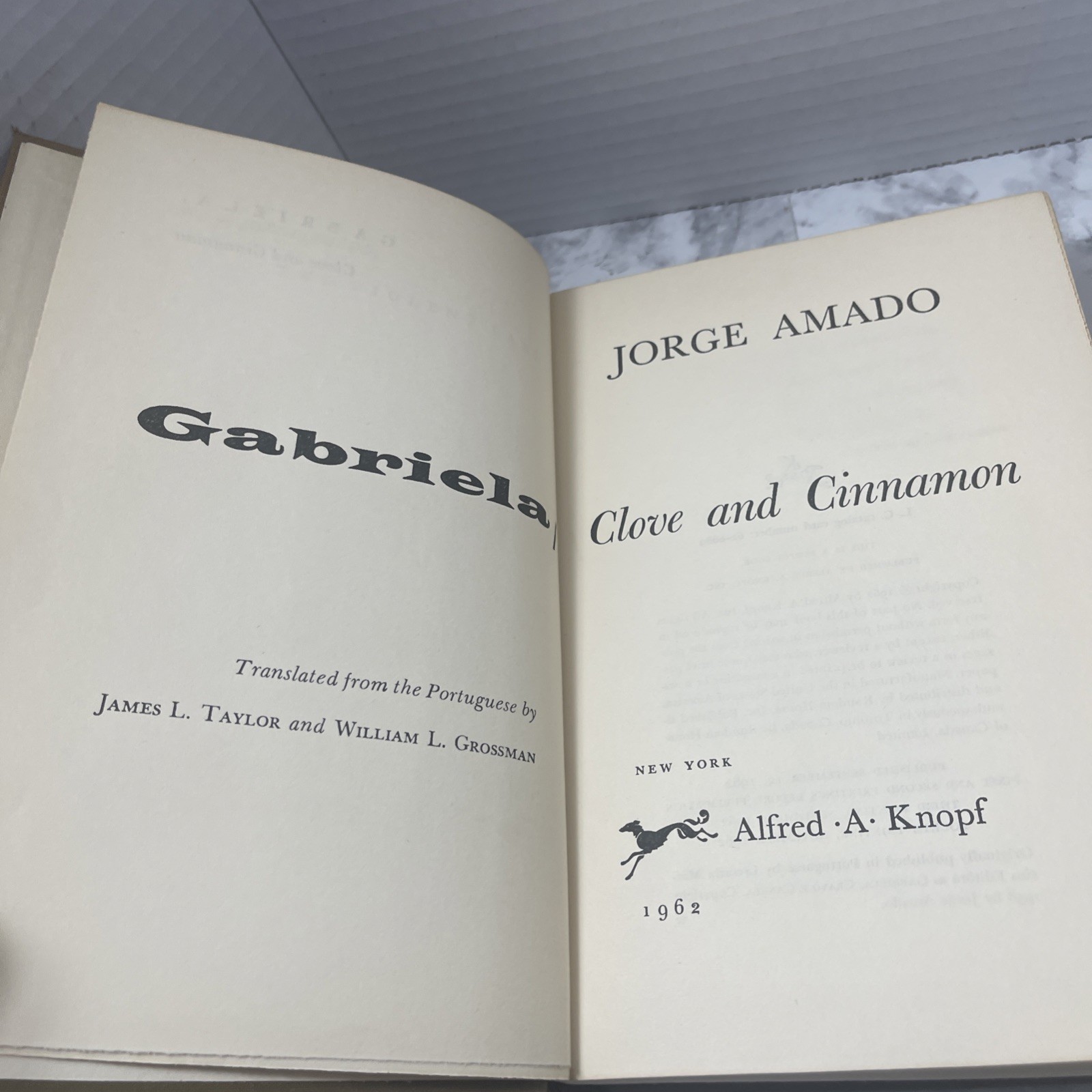 Gabriela Clove And Cinnamon by Jorge Amado – 1962 4th Printing Alfred A. Knopf
