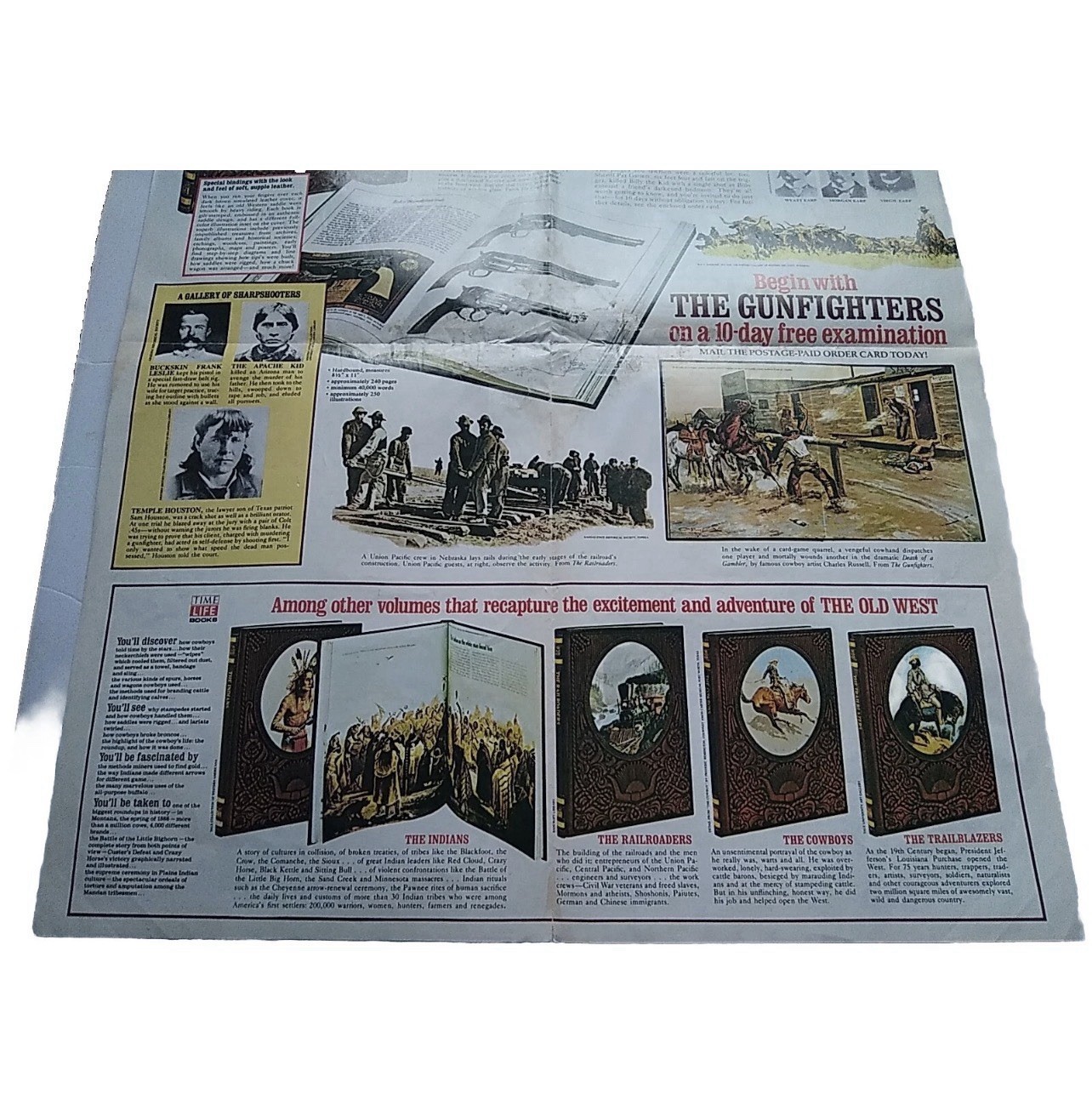 Lot Of 6 Vintage The Old West Series Time Life Books And Old West Poster