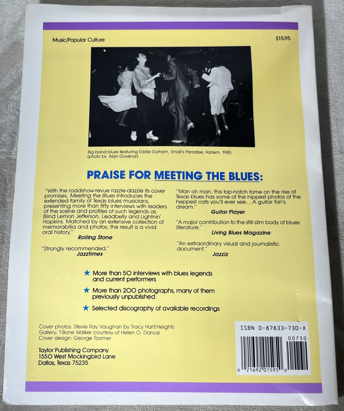 Meeting The Blues Alan Govenar Paperback Book 1988 Taylor