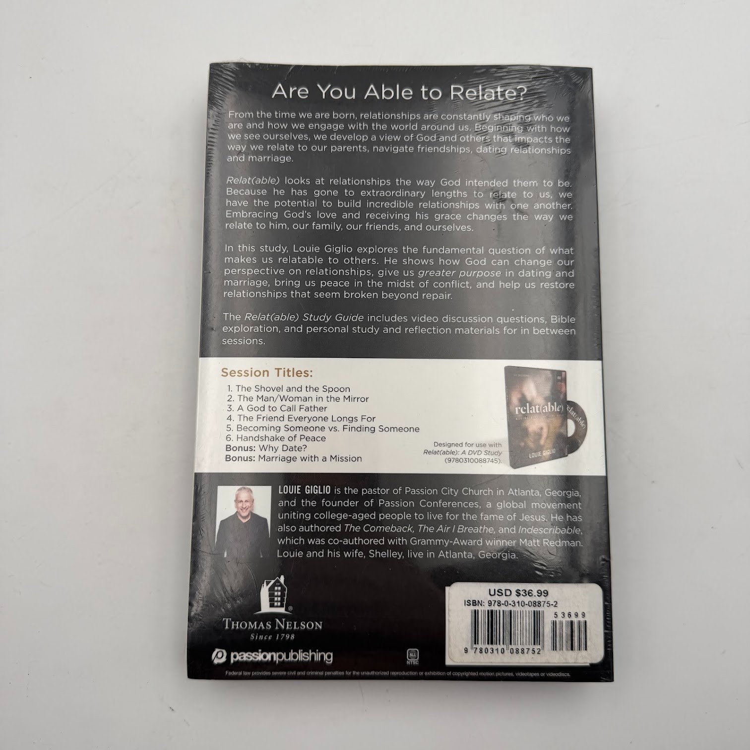 Relat(Able) : Making Relationships Work by Louie Giglio (2016) With DVD