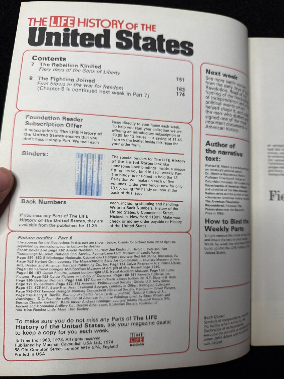 Life History United States Part 6 Fighting Joined 1974 Revolutionary War Time