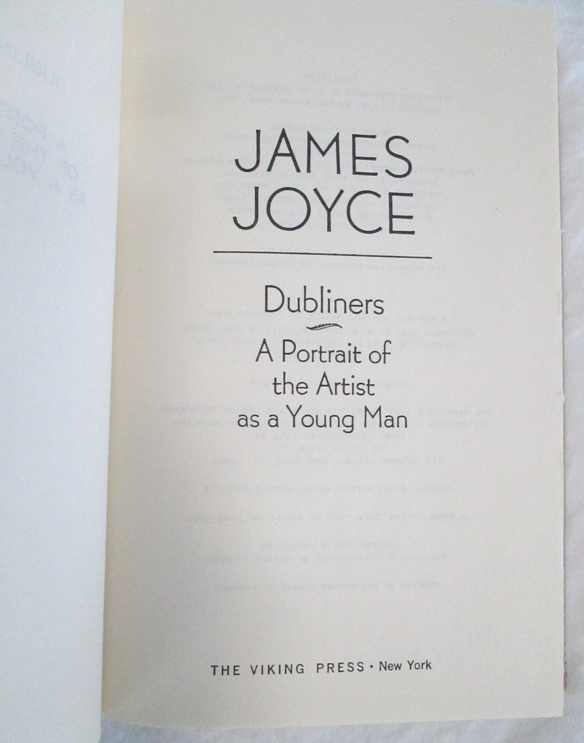 James Joyce 3 Book Set Viking Random House Ulysses Finnegan’s Wake Dubliners HC