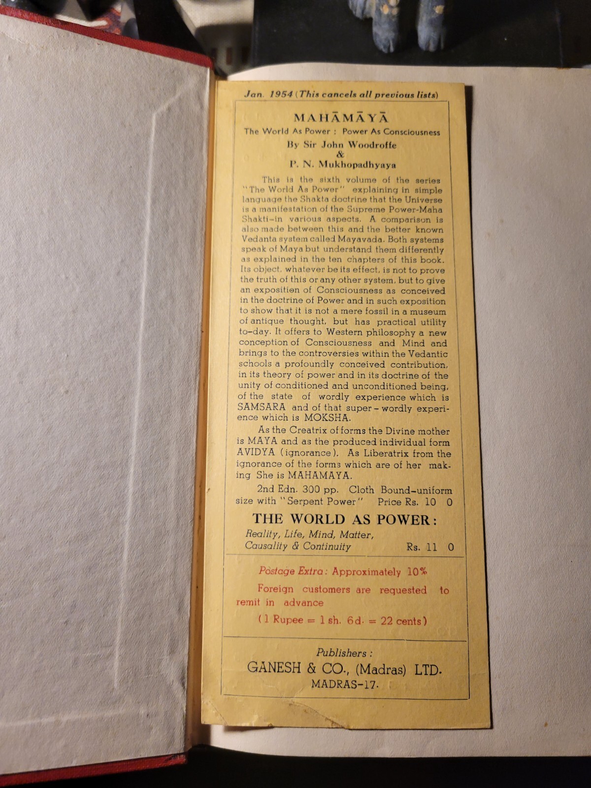 Principles of Tantra(TANTRA TATTVA) – 1952 – 2nd Ed. – Arthur Avalon