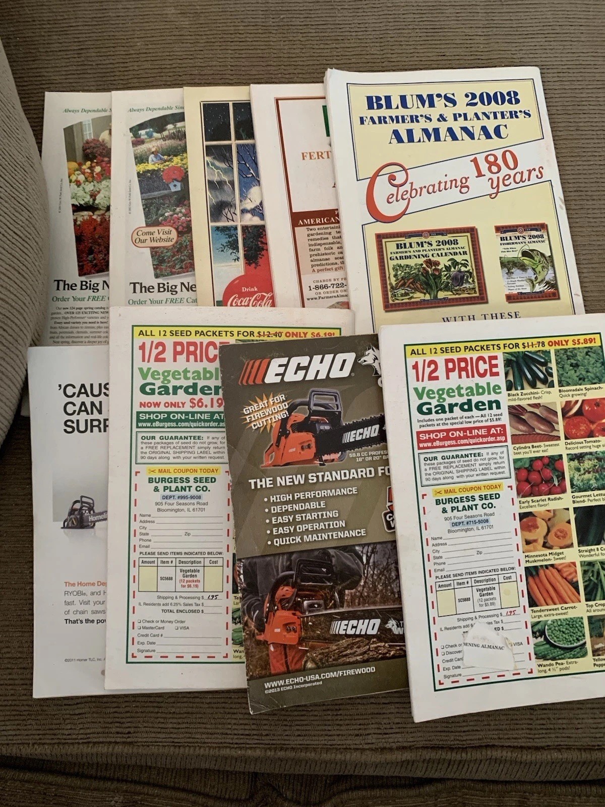 Lot of 9 Farmer’s Almanac(s) 02, 03 (2), 04, 08, 12’(2), 14’(2) VGUC +