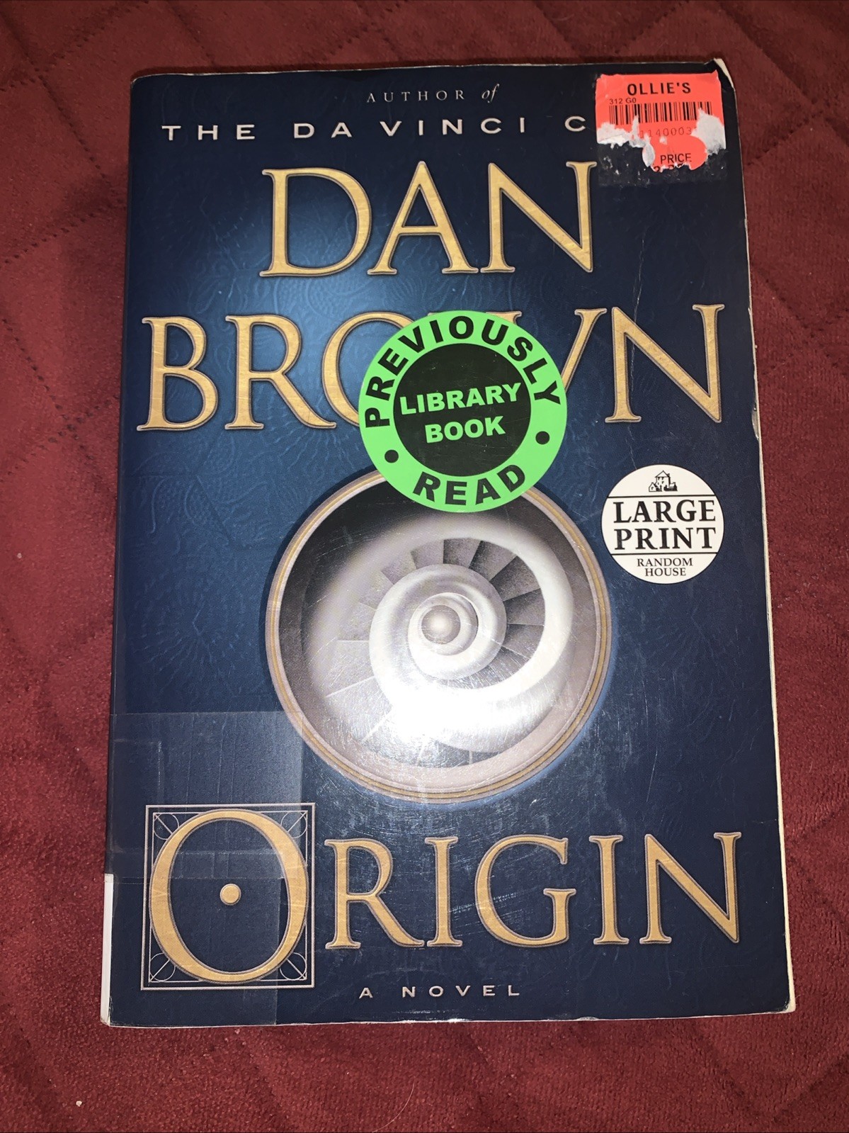 Origin : A Novel by Dan Brown (2017, Trade Paperback)