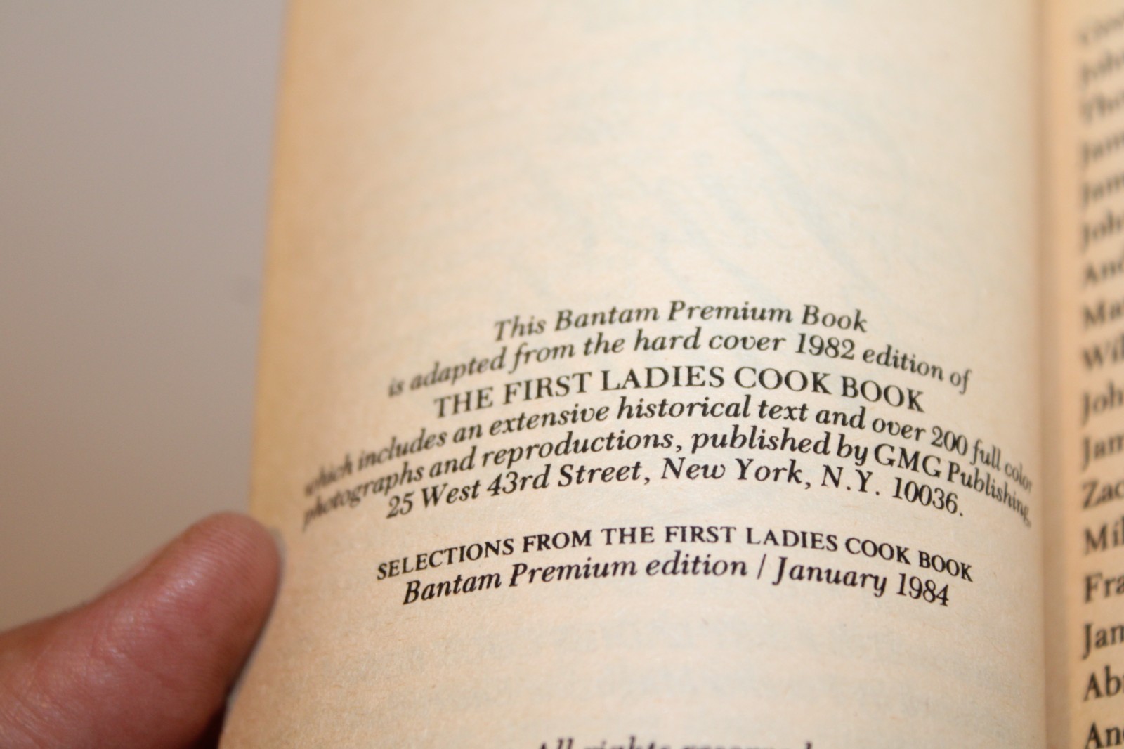The First Ladies Cook Book Selections Fritos Paperback Recipes 1982 Bantam