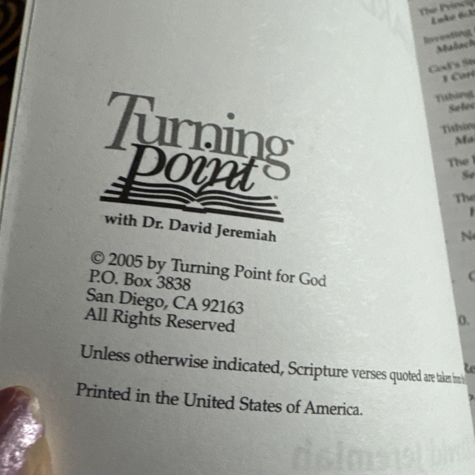 God’s Principles Of Stewardship Study Guide (2005, Paperback) By David Jeremiah