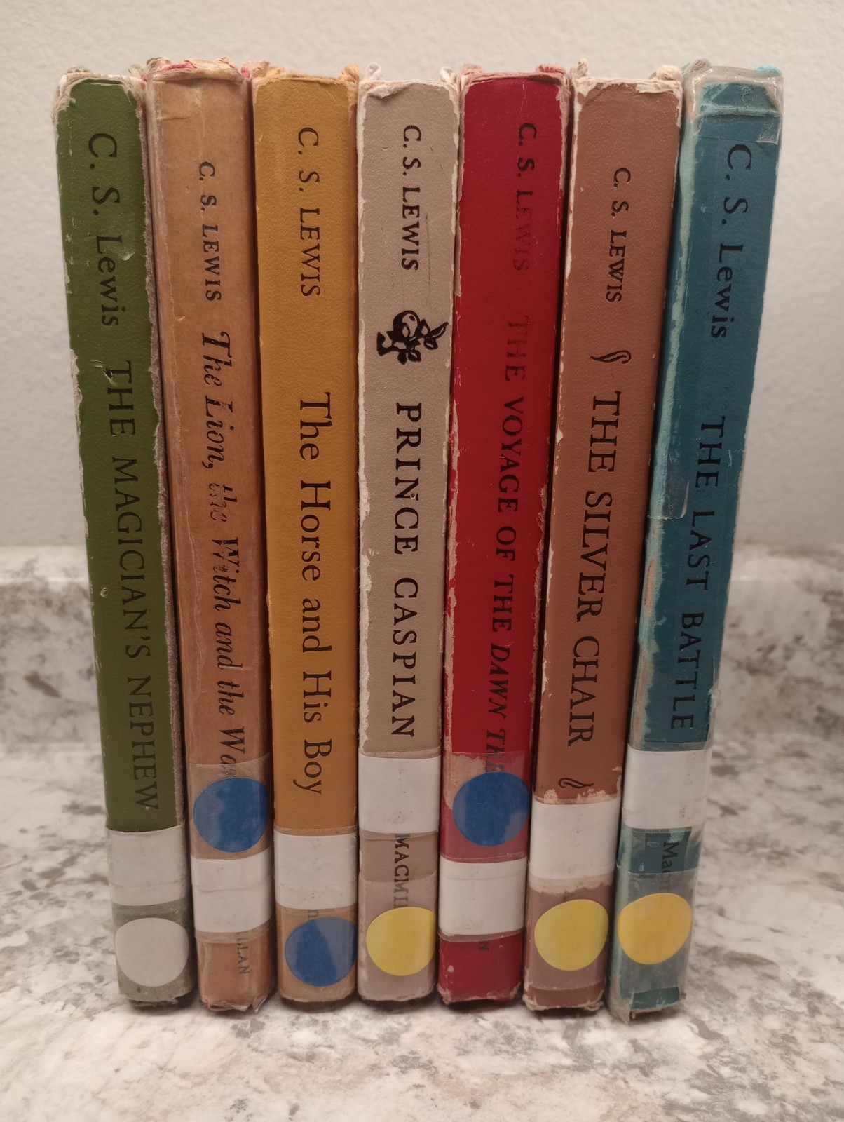 C.S. Lewis CHRONICLES OF NARNIA Complete Hardcover Set c. 1950-55