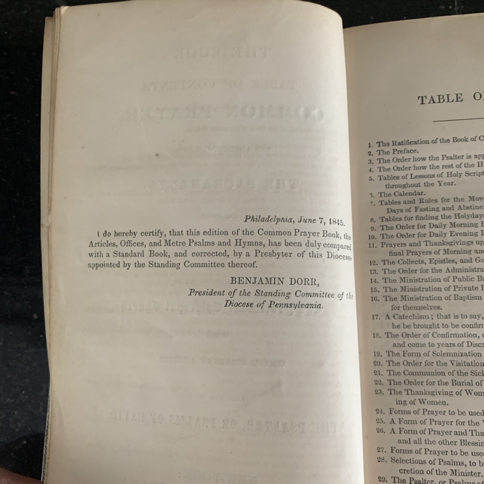1860 Episcopal Book Of Common Prayer D. Appleton & Company