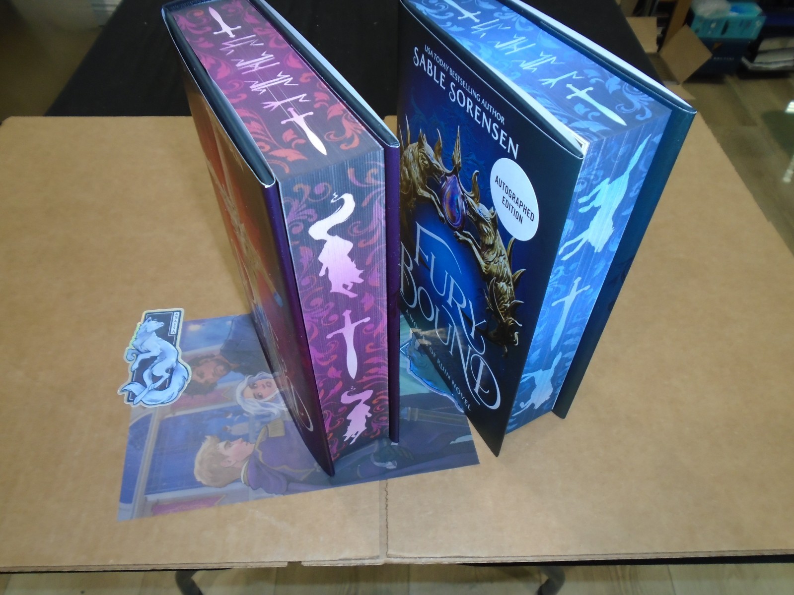 Signed Sable Sorensen Dire & Fury Bound Deluxe Ed Books1&2 of The Wolves Of Ruin