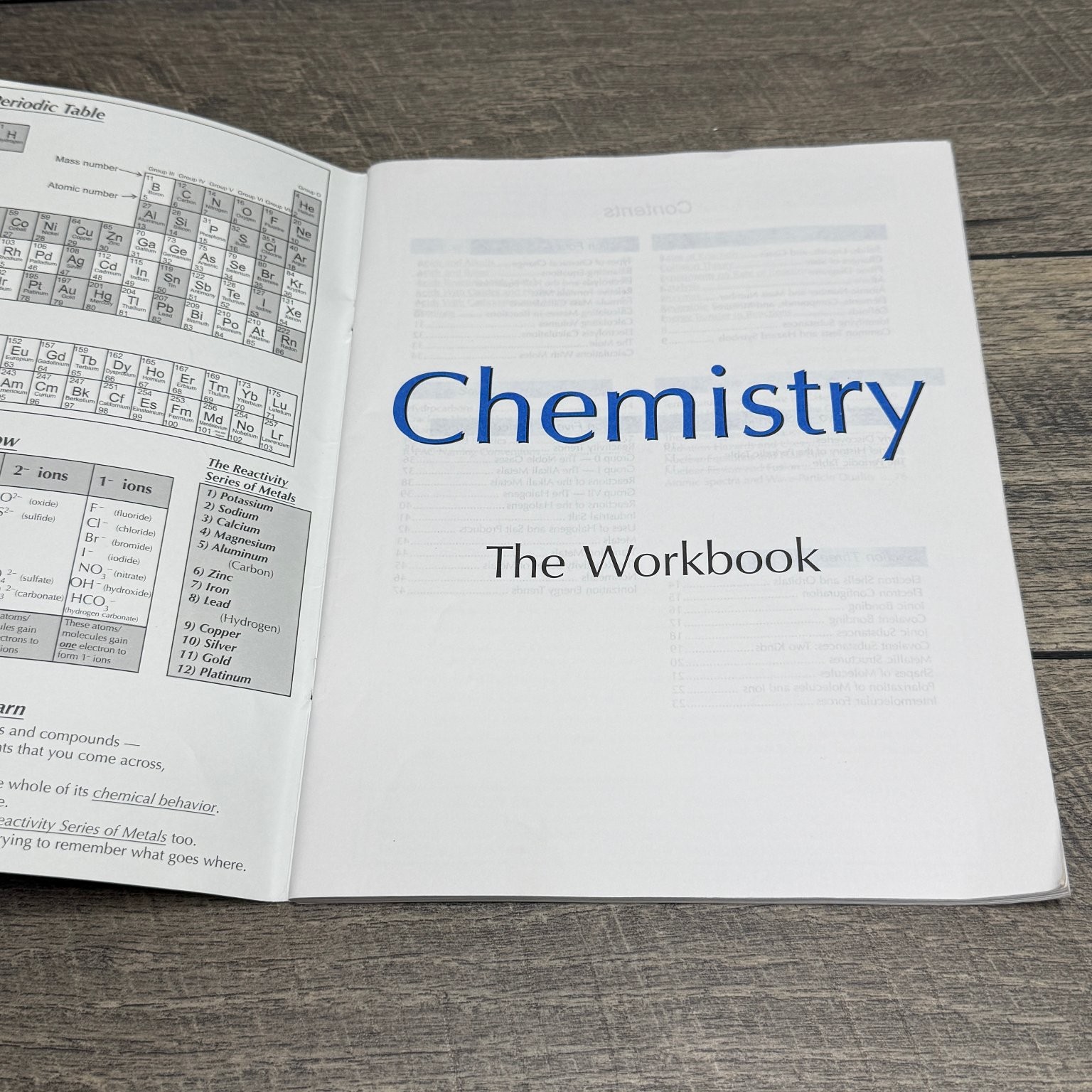 Chemistry The Workbook CGP Study Guide Educational Science 2004 Coordination