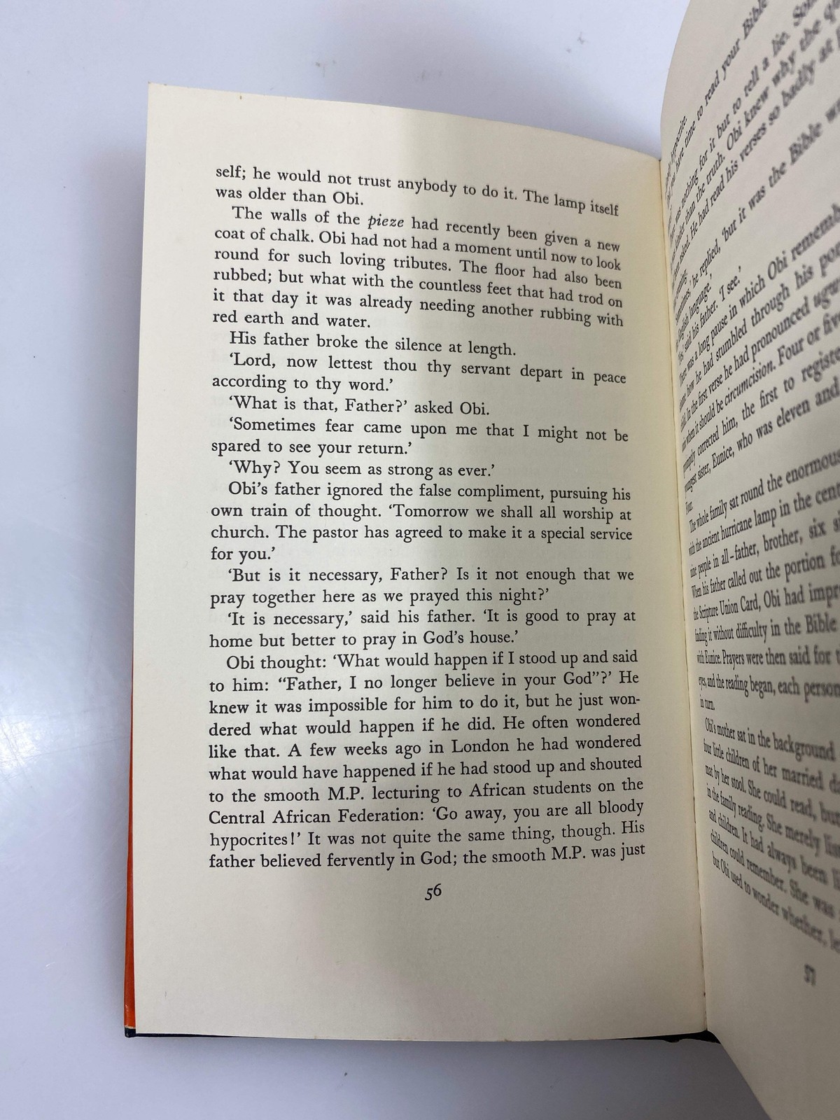 No Longer at Ease Chinua Achebe Ivan Obolensky Inc 1961 HCDJ