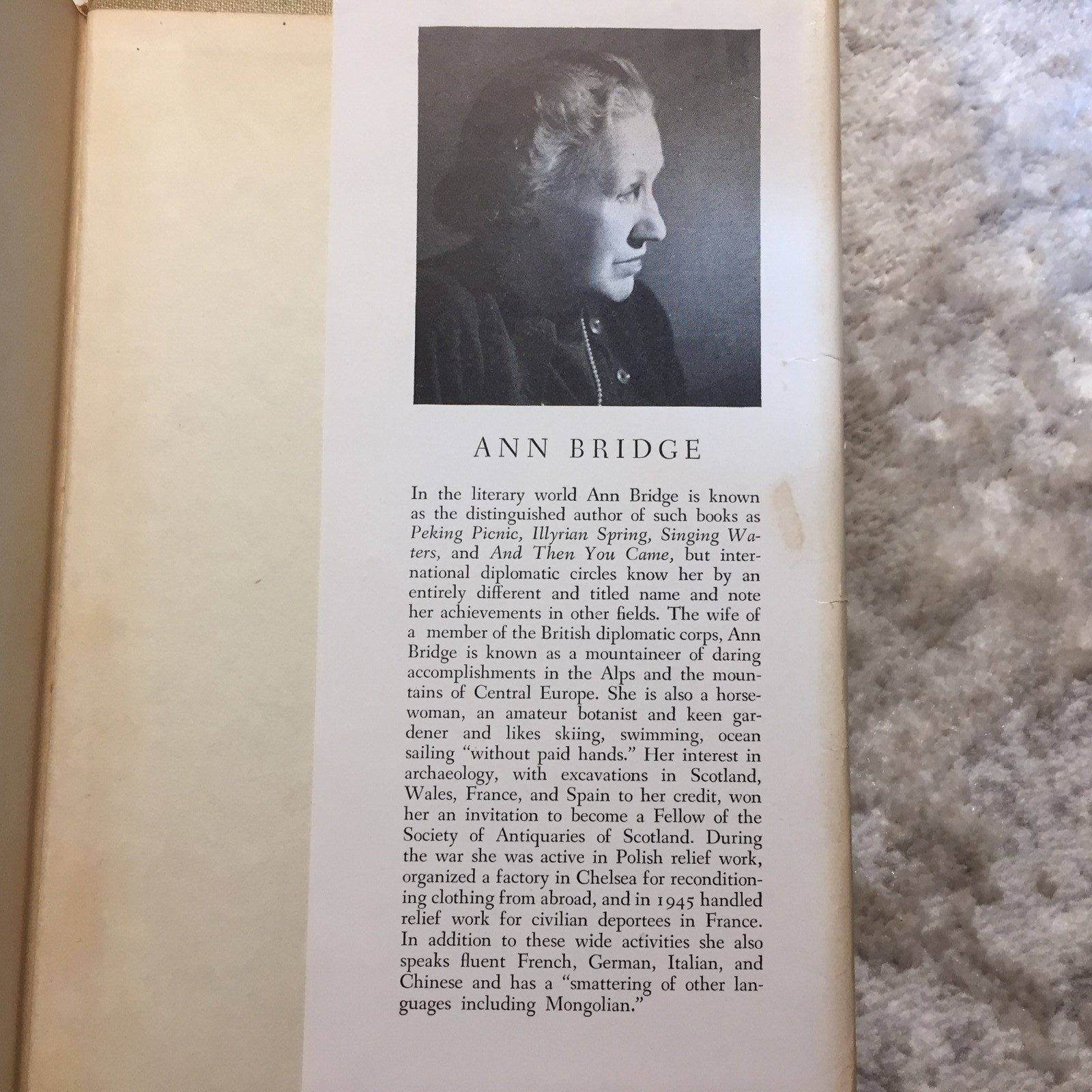 The Dark Moment Ann Bridge 1952 The Macmillan Company National Transformation