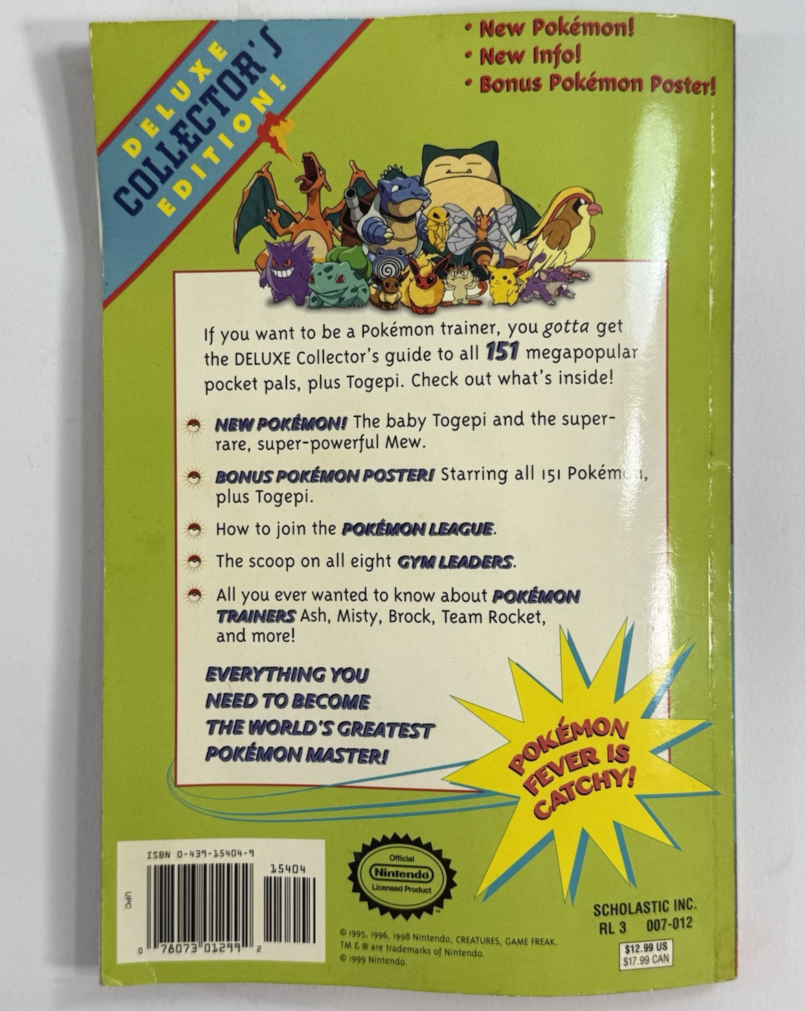 Official Pokemon Handbook by Maria S. Barbo (1999, Trade Paperback) No Poster