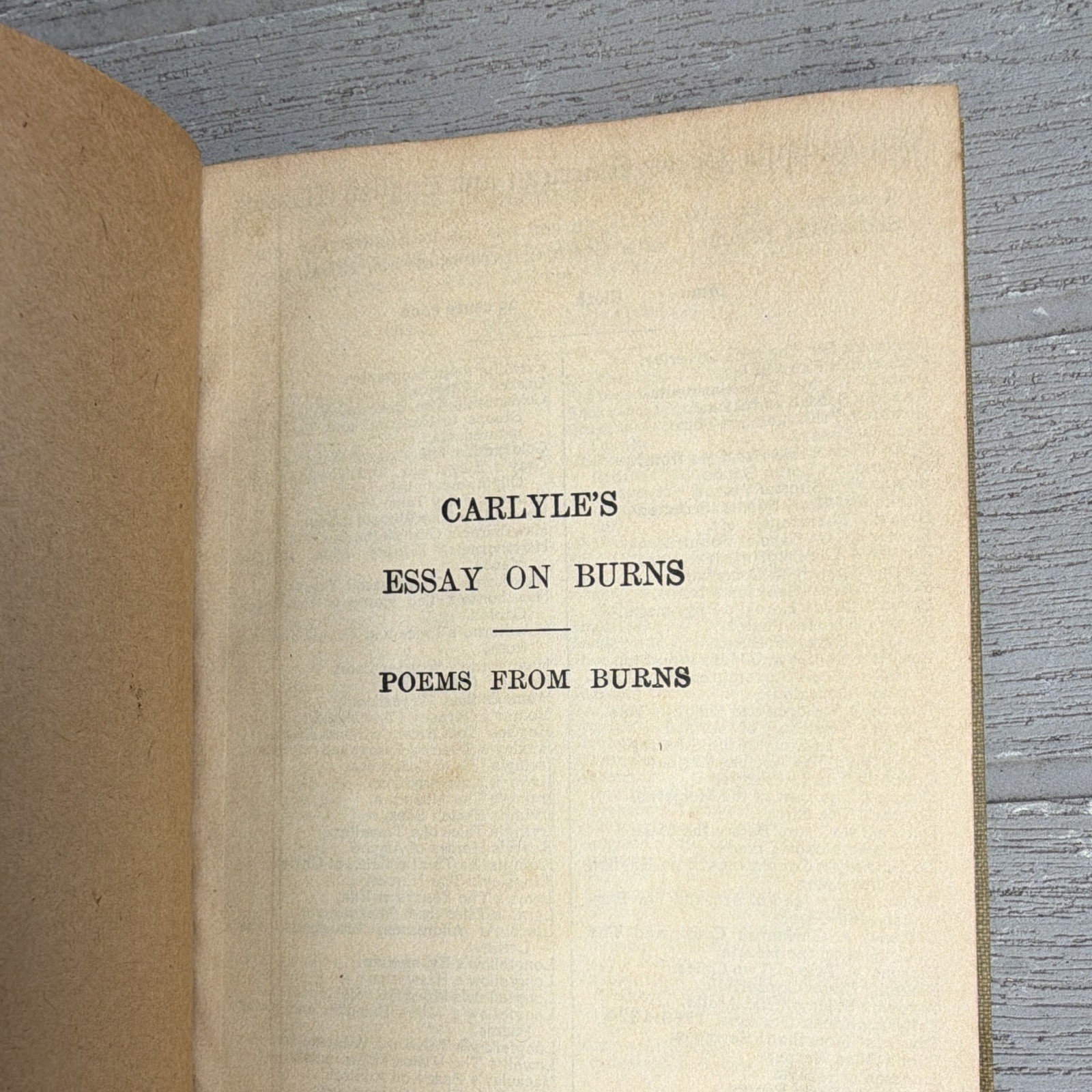 Macmillan Cloth Illustrated Carlyle Essay on Burns Cotter’s Night 1914 NY