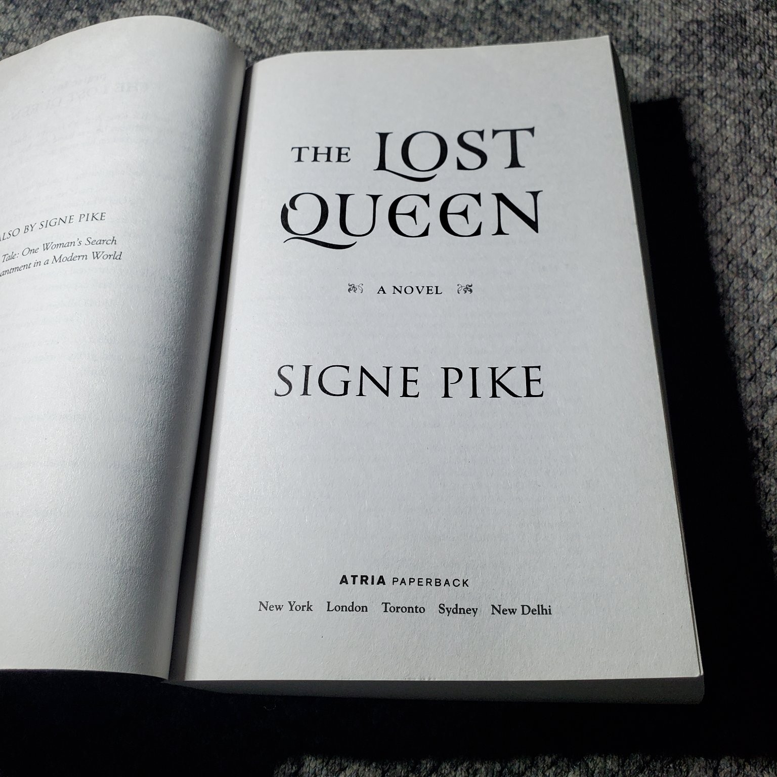 The Lost Queen Signe Pike 2018 First Edition Historical Fantasy Atria
