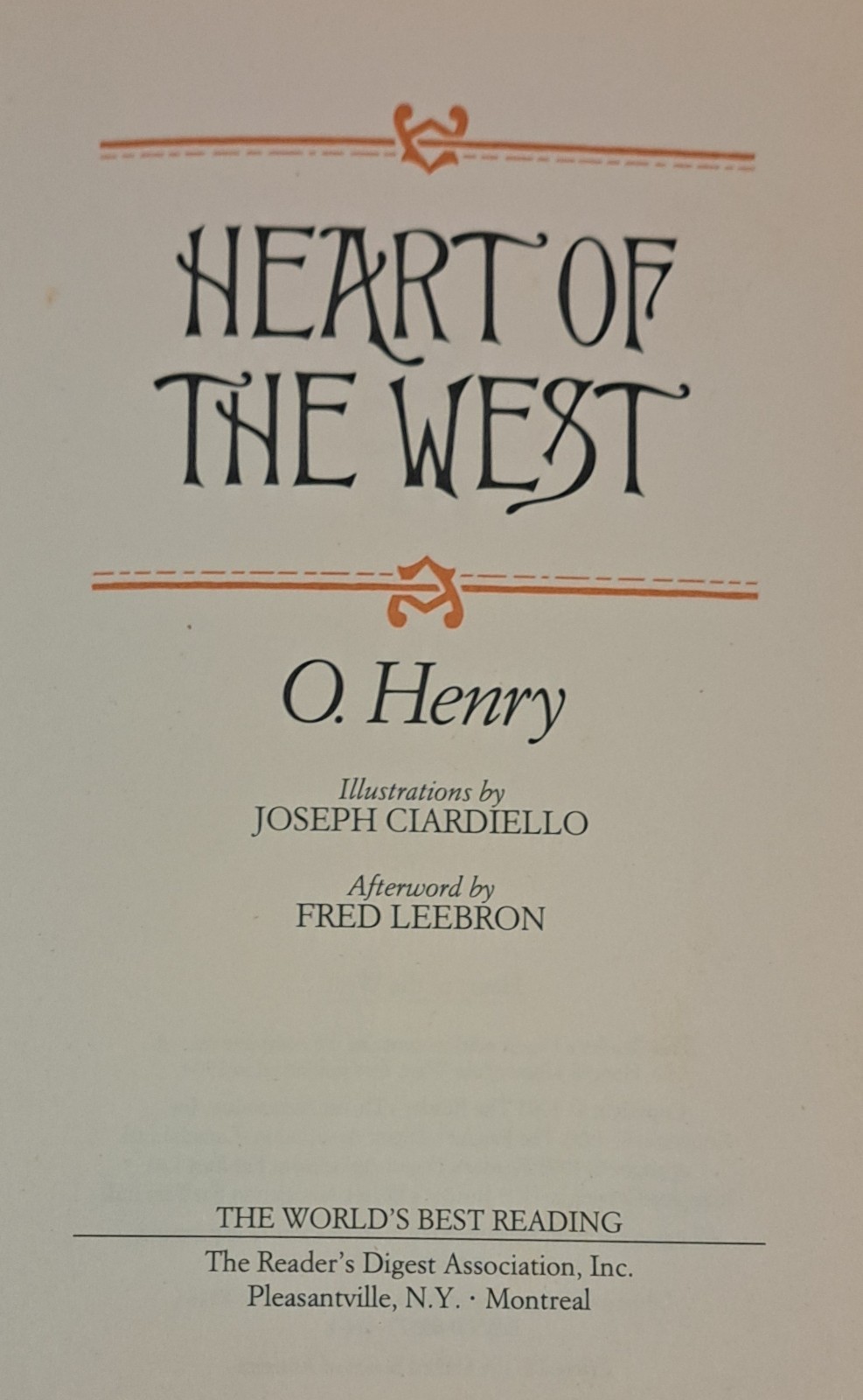 Reader’s Digest HC 2 Book Lot Gift Of The Magi Heart Of The West O. Henry