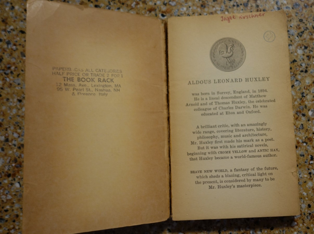 ALDOUS HUXLEY – 3 VINTAGE PAPERBACK- After Summer BRAVE NEW WORLD Crome Yellow