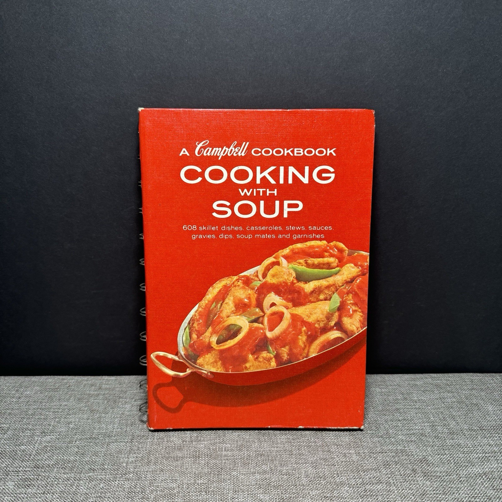 Vintage Campbell’s Cooking with Soup Cookbook Spiral Bound Hardcover Recipe Book