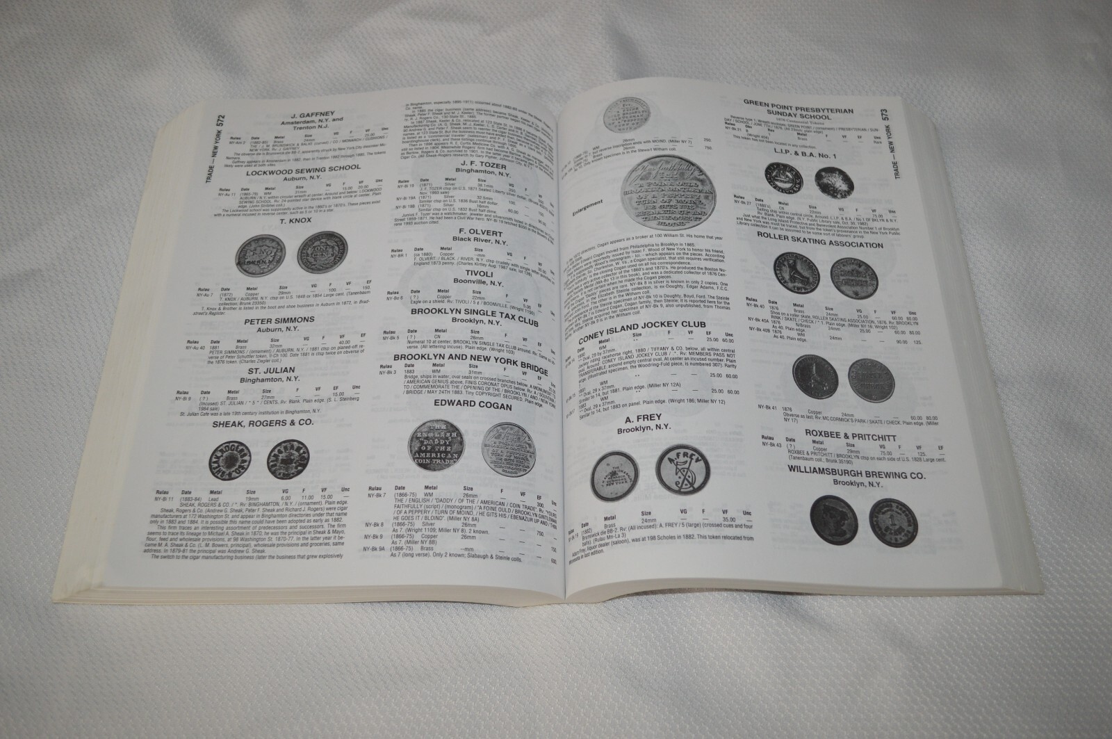 STANDARD CATALOG OF UNITED STATES TOKENS 1700-1900 ~ 2ND EDITION ~ RULAU ~ B1