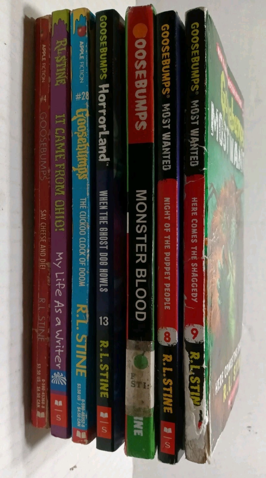 Vintage Goosebumps RL Stine Book Lot of 7 From 90s- 2000s Paperbacks