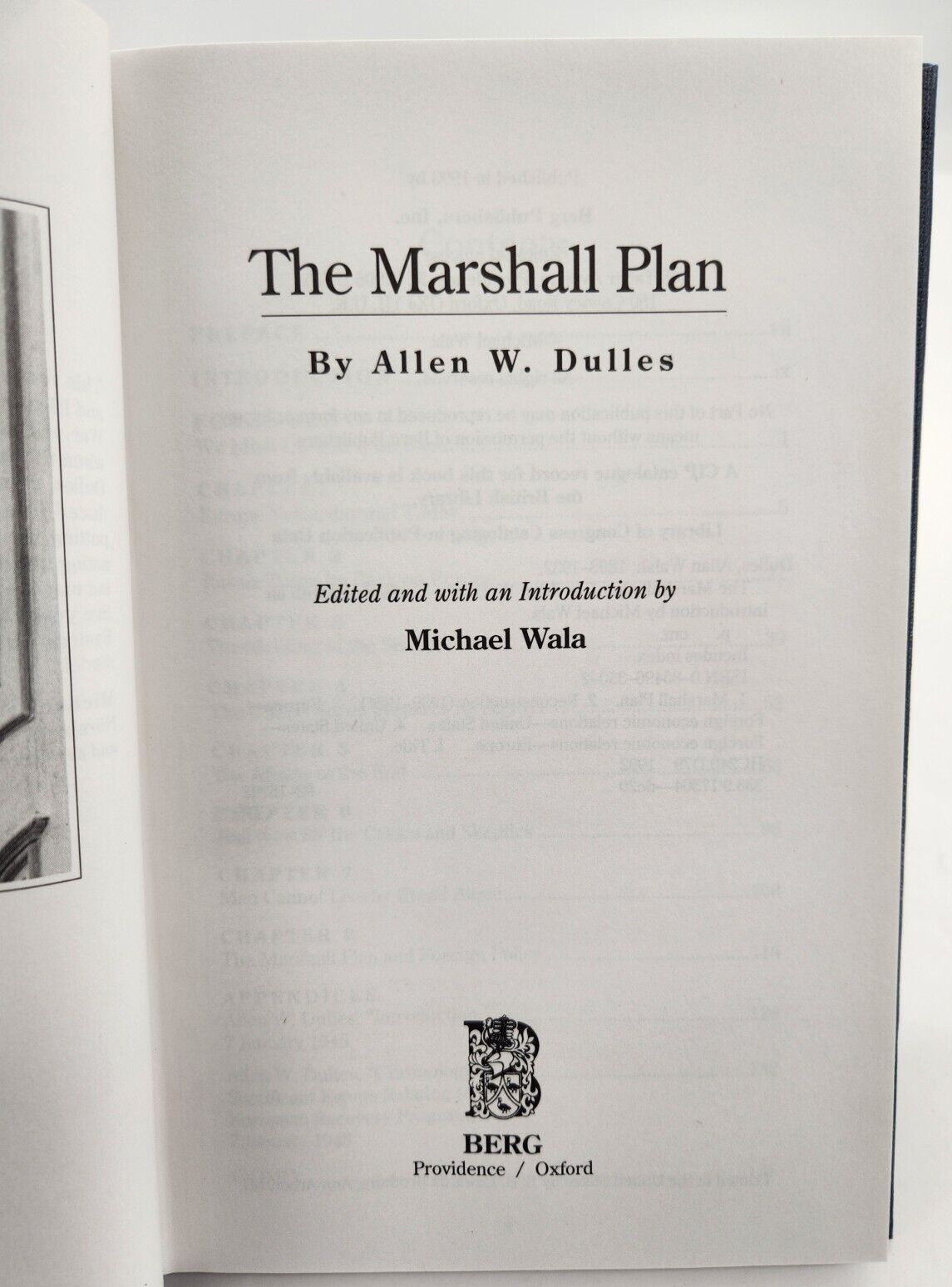 Marshall Plan 1993 Hardcover by Michael Wala Berg Publishing ISBN – 0854963502