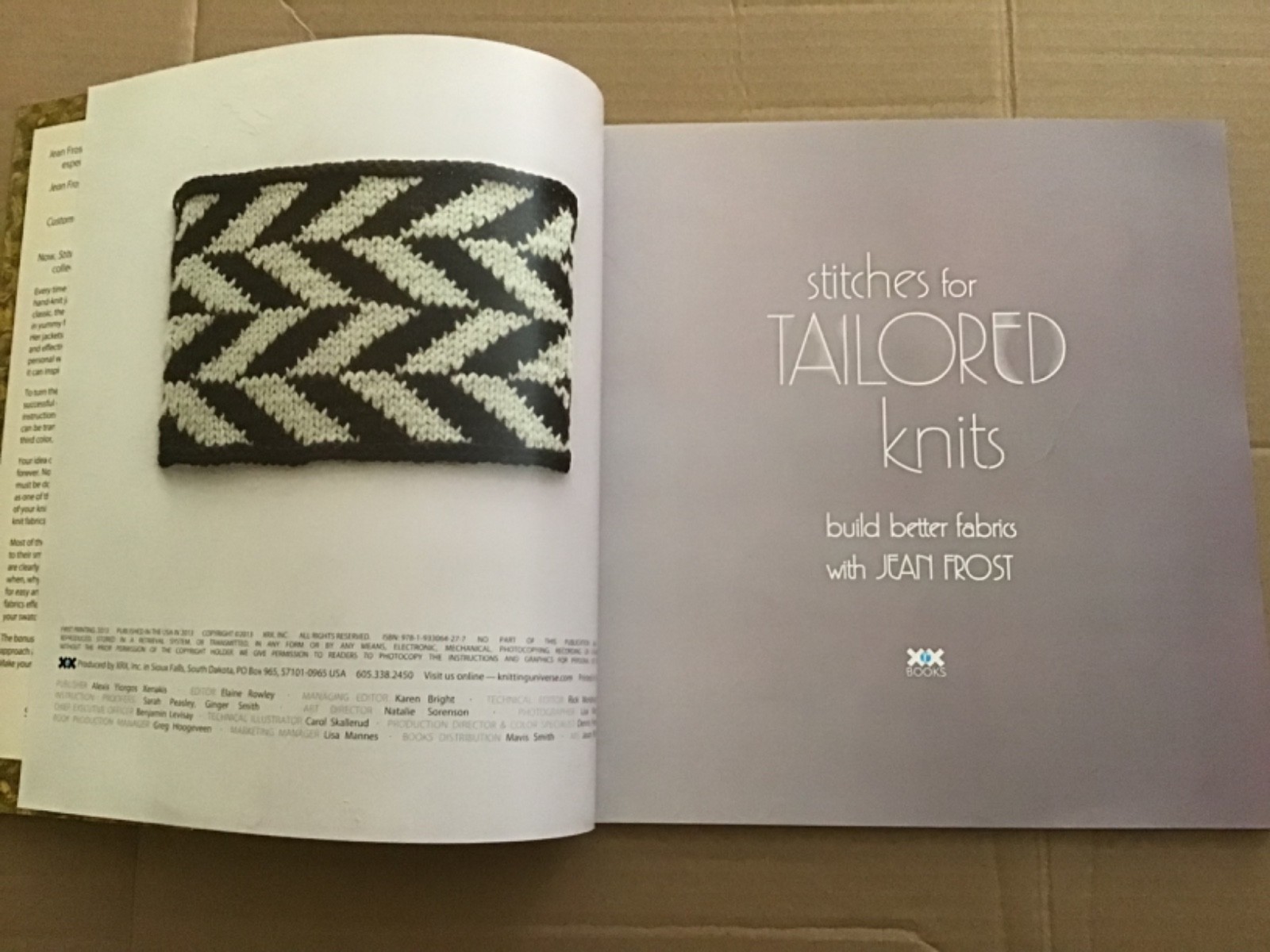 Stitches for Tailored Knits:Build Better Fabric by Jean Frost-2013-USED-84 pages