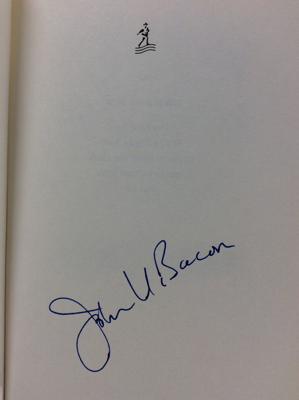 FOURTH AND LONG FIRST EDITION, SIGNED John U. Bacon 2013