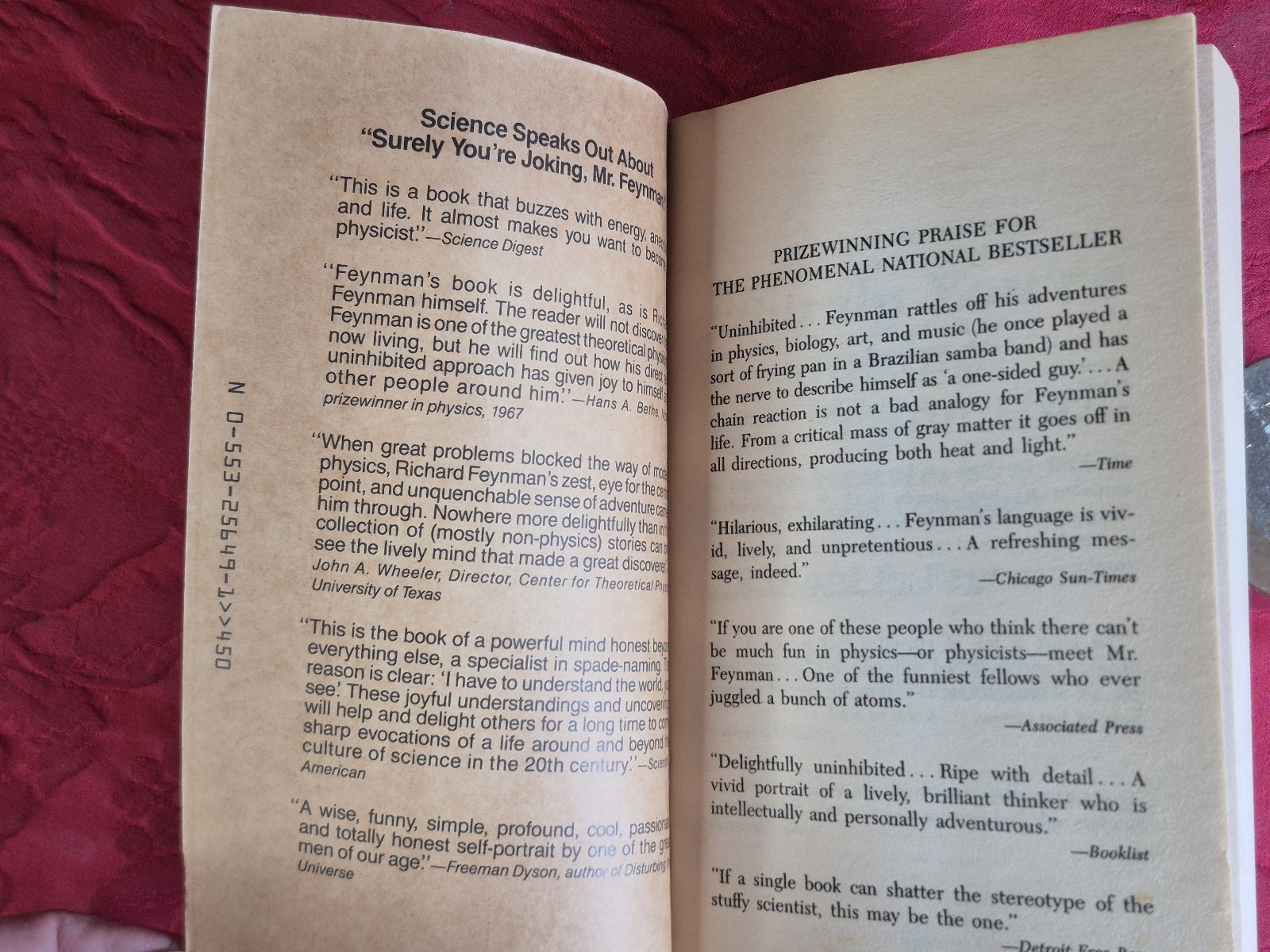 „Surely You’re Joking Mr. Feynman“ – Richard P. Feynman – Bantam 1986 mmpb