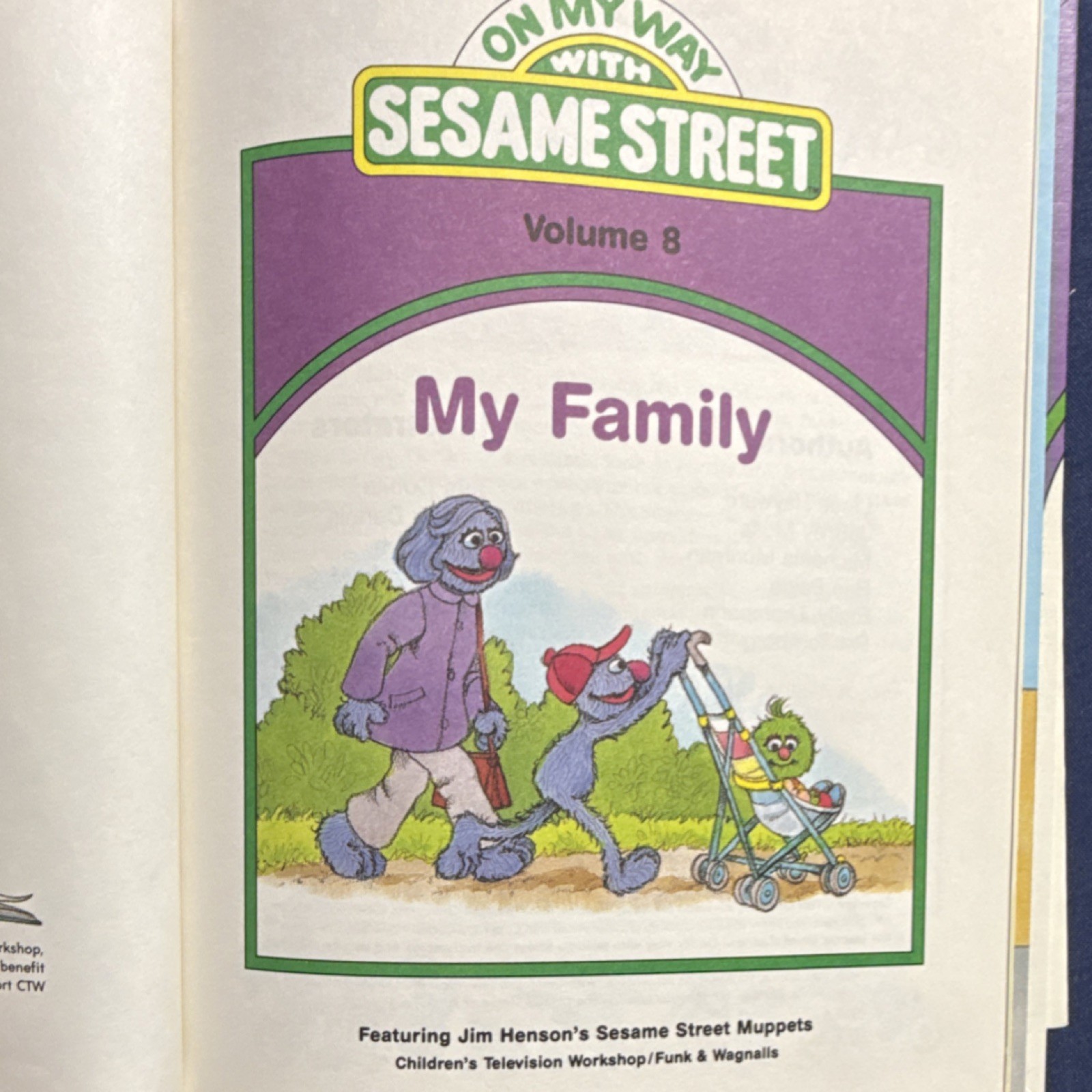 On My Way with Sesame Street Hardcover Lot (4 Books) Vol 3,4,8,9 Illustrated