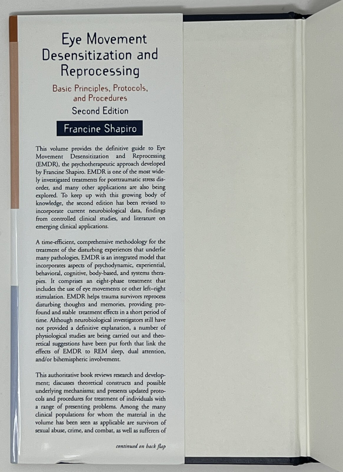 EMDR Eye Movement Desensitization and Reprocessing 2nd Ed. by F. Shapiro – HC/DJ