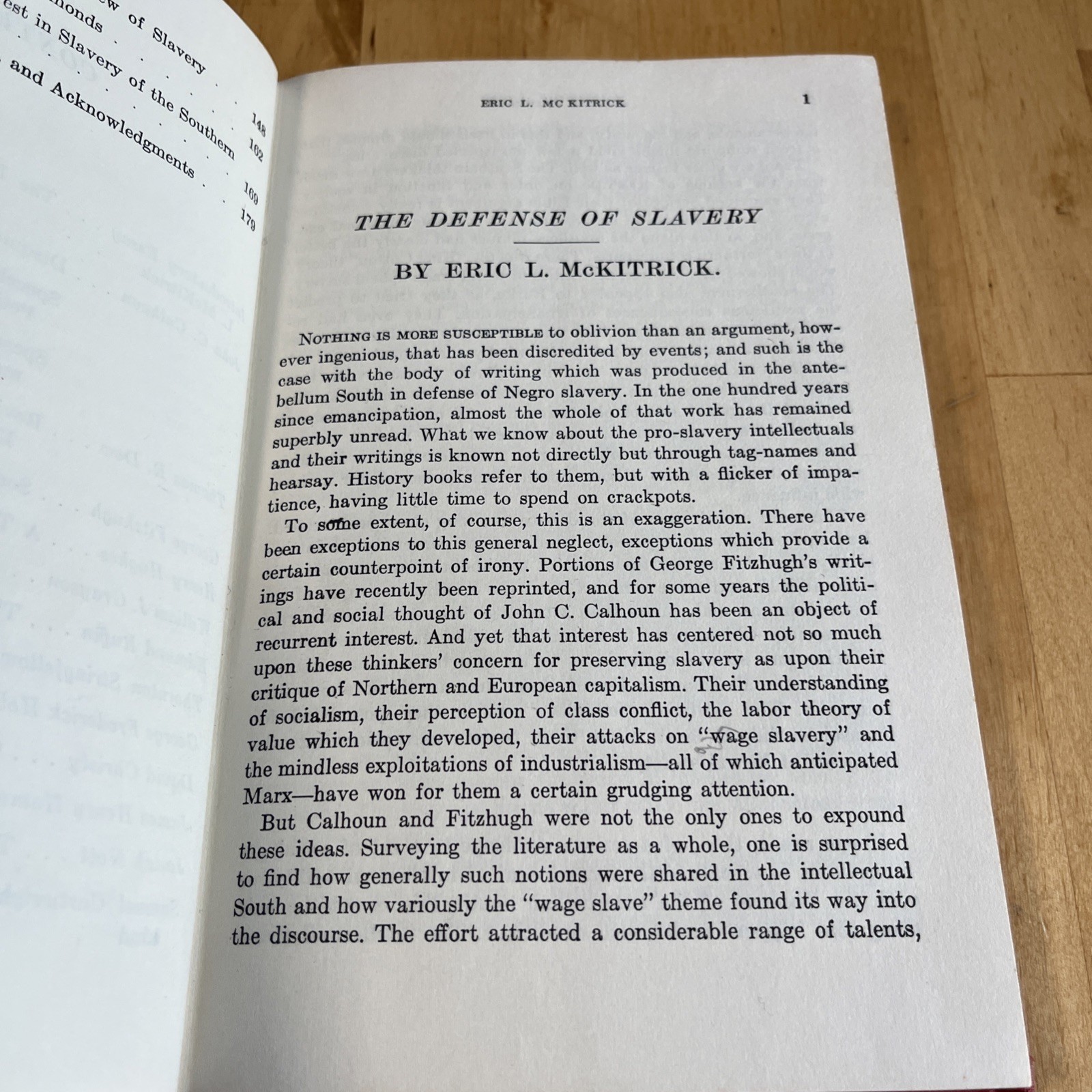 Slavery Defended Views Of The Old South RARE 1963 HARDCOVER Eric L McKitrick