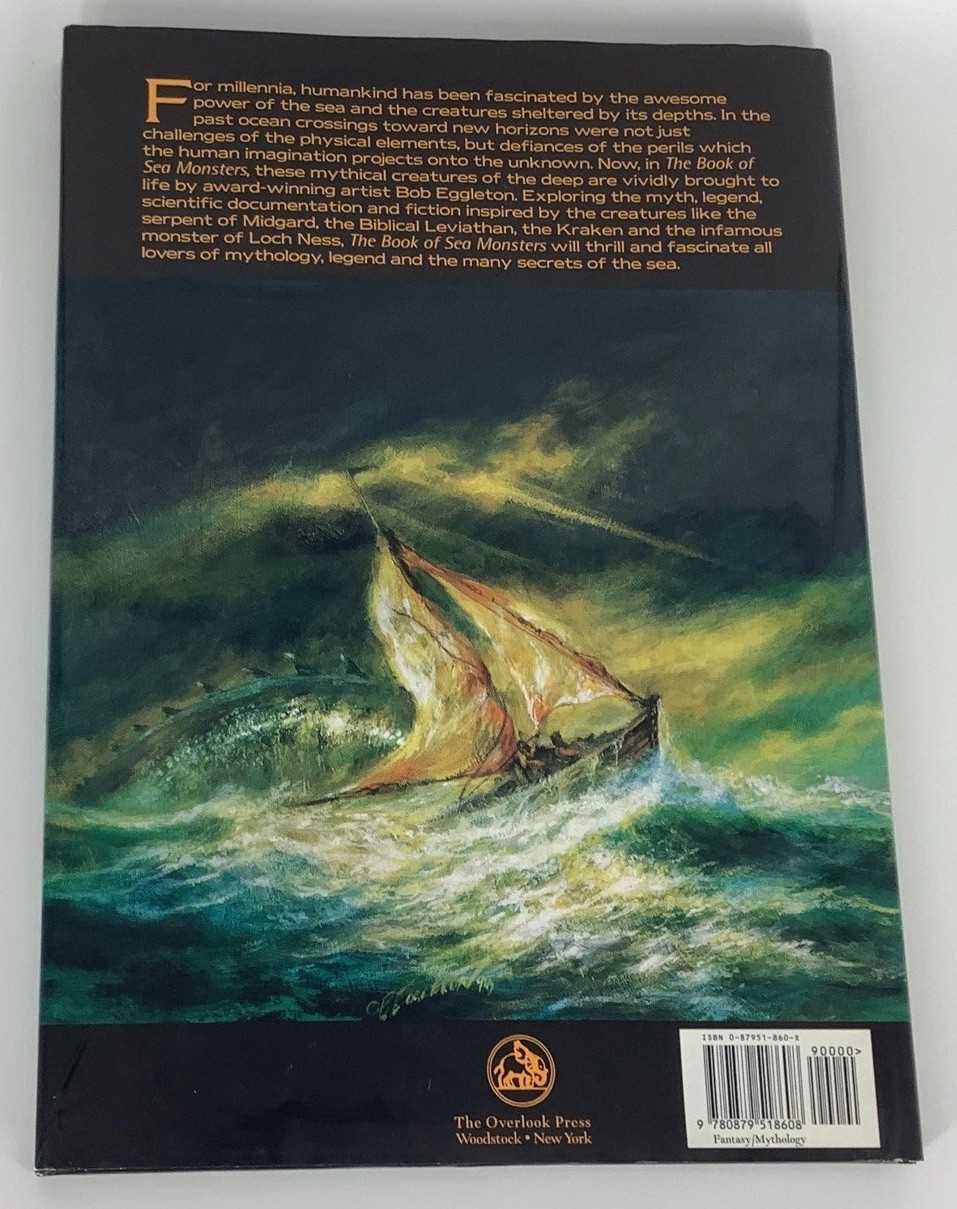 THE BOOK OF SEA MONSTERS By Nigel Suckling & Bob Eggleton 1st Edition Hardcover