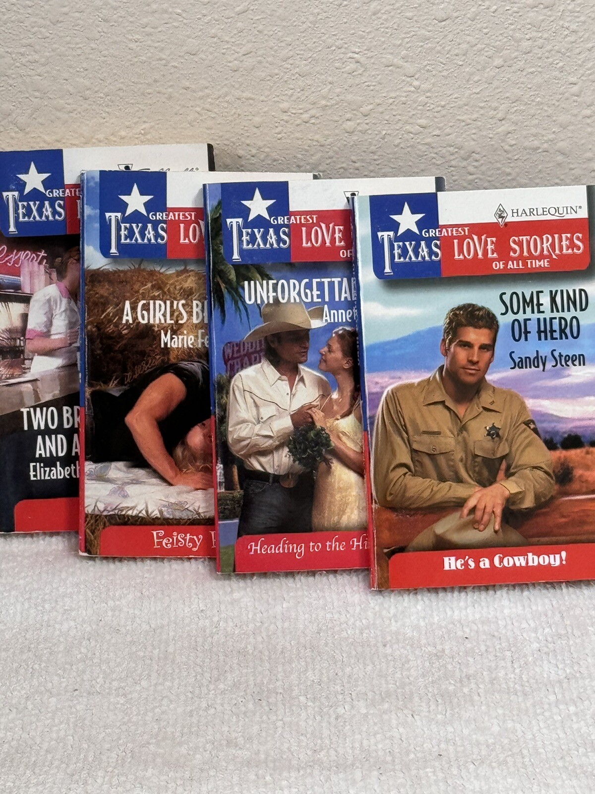 Silhouette Greatest Texas Love Stories Series Lot 4 Paperback Books