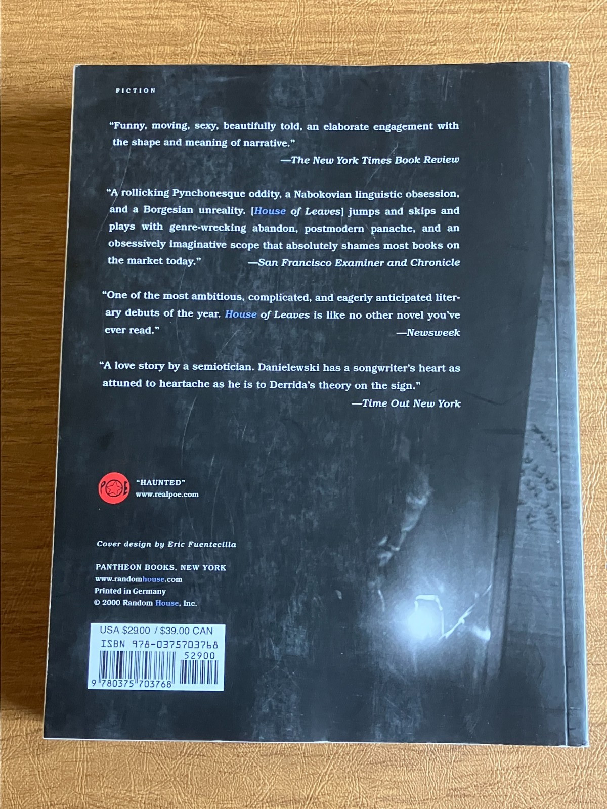 HOUSE OF LEAVES Mark Z. Danielewski Pantheon 2000 Remastered Full-Color 2nd Ed