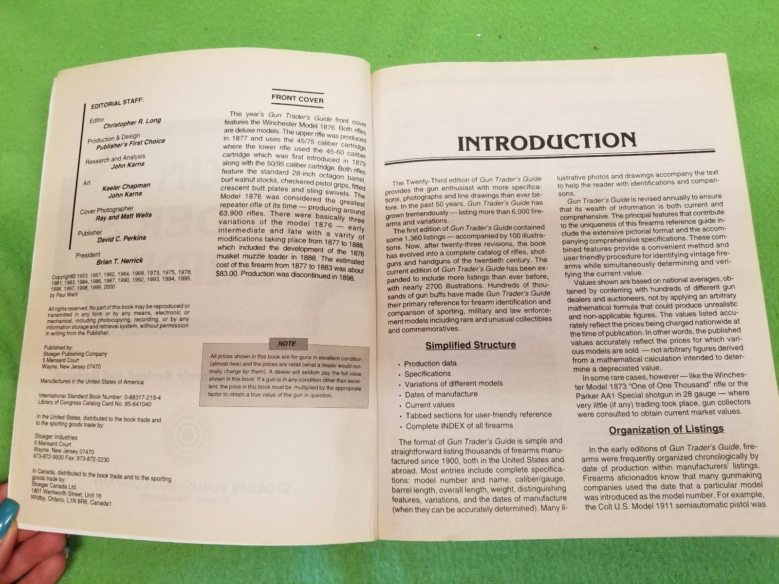 GUN TRADER’S GUIDE, 2000,. Twenty-Third Edition, Paperback, 584 pages,