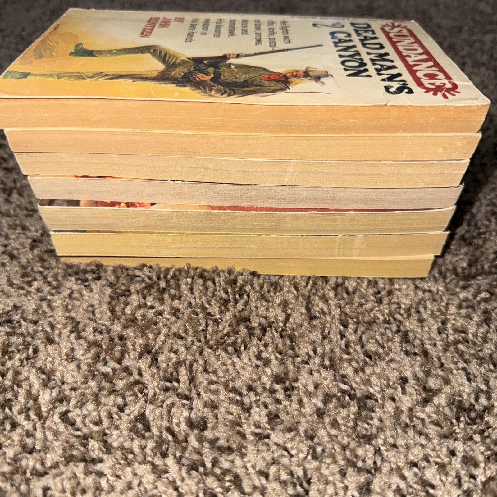 Sundance book lot of 7, John Benteen, paperbacks Vintage Westerns