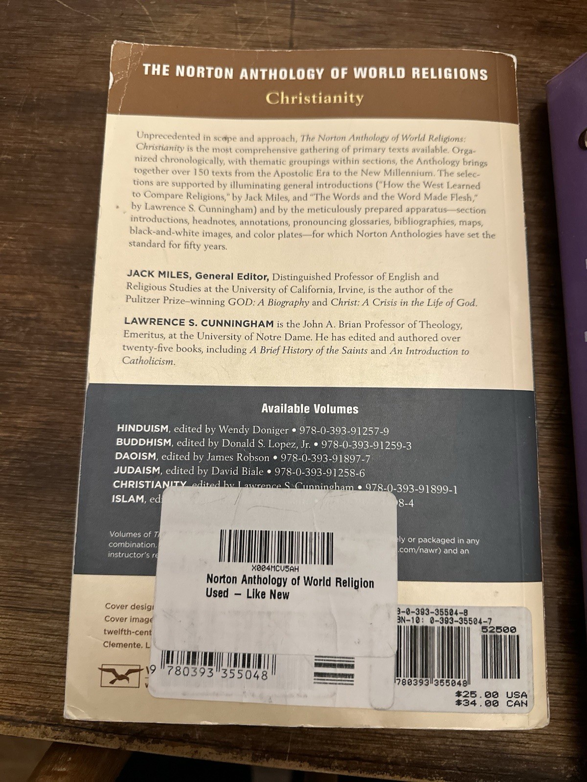 The Norton Anthology of World Religions : Christianity Uni. of Irvine 1st Ed.