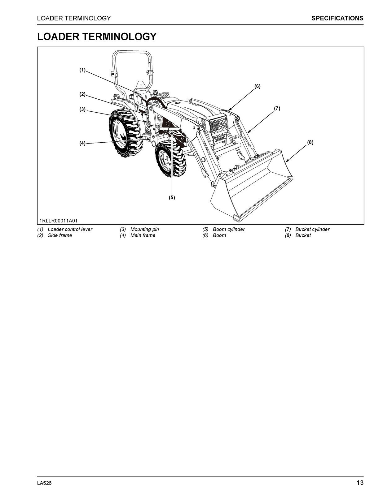 KUBOTA LA526 FRONT LOADER OPERATORS MANUAL – SPIRAL BOUND – TOUGH JACKET