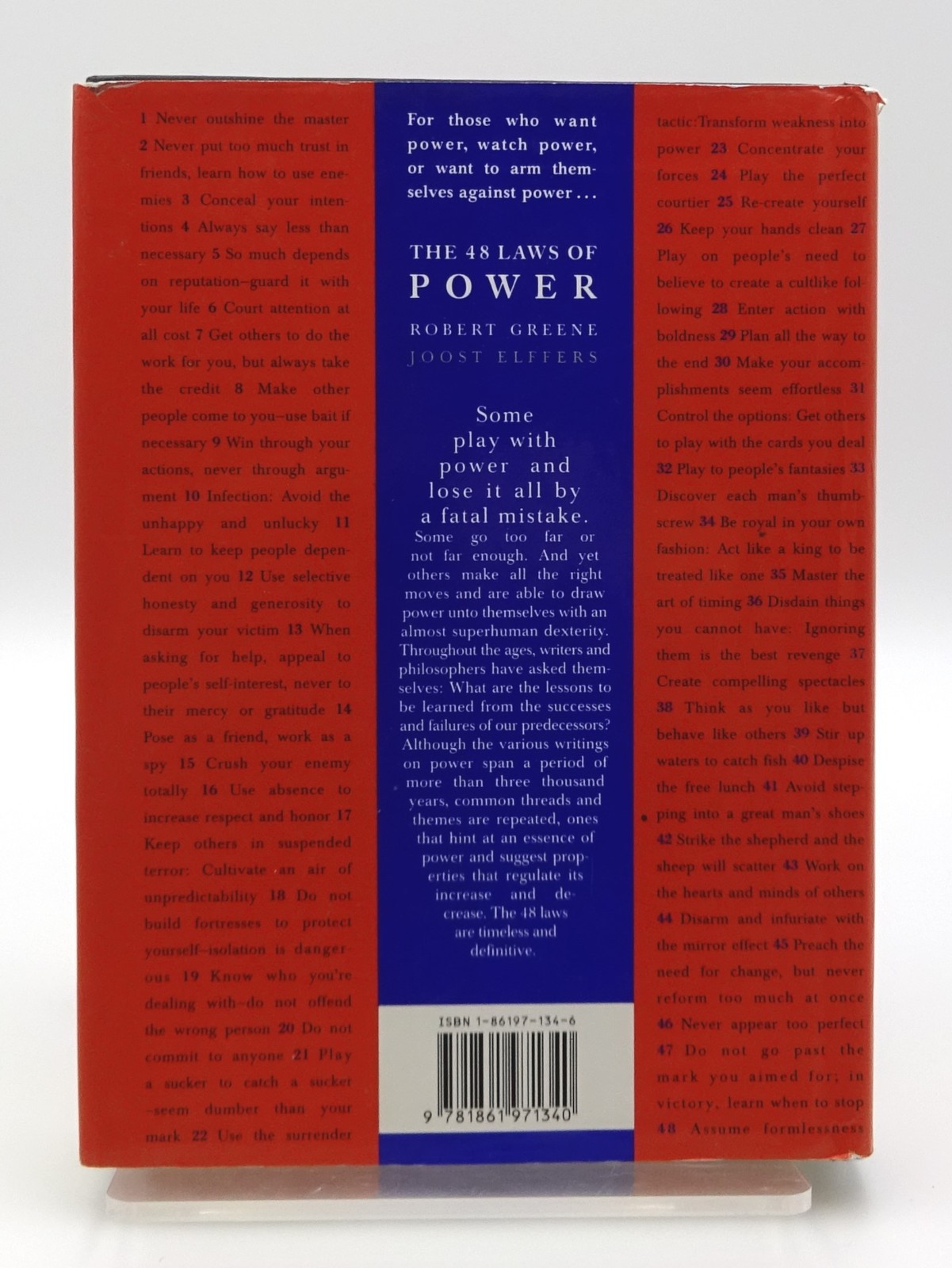 Robert Greene The 48 Laws of Power 1st UK Edition, 1st Printing 1998 Profile HB